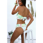 Strapless Eclectic Print Bikini Set