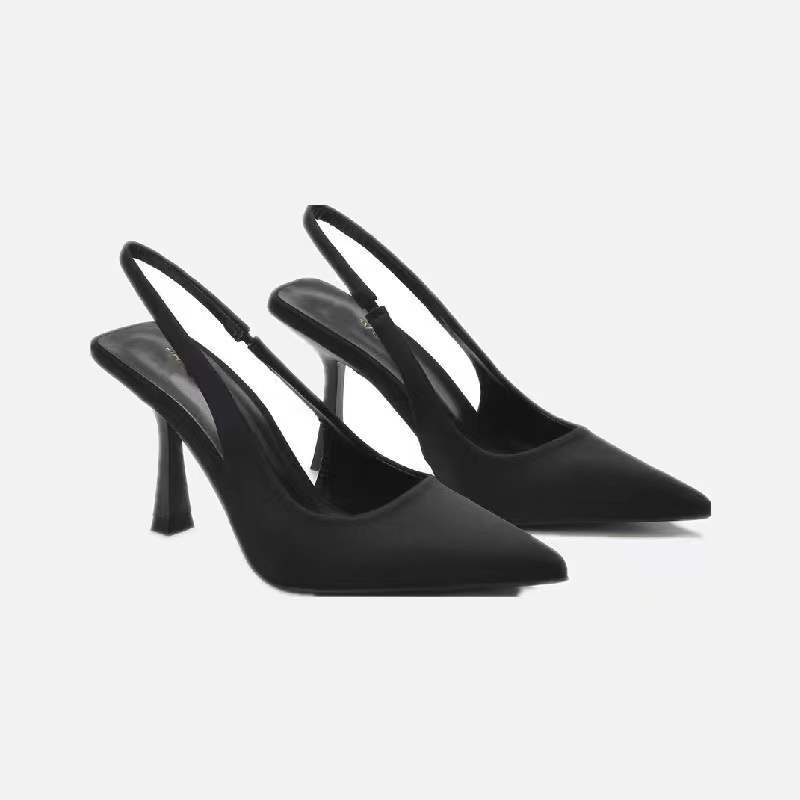Thin Heel Sling Back Pumps