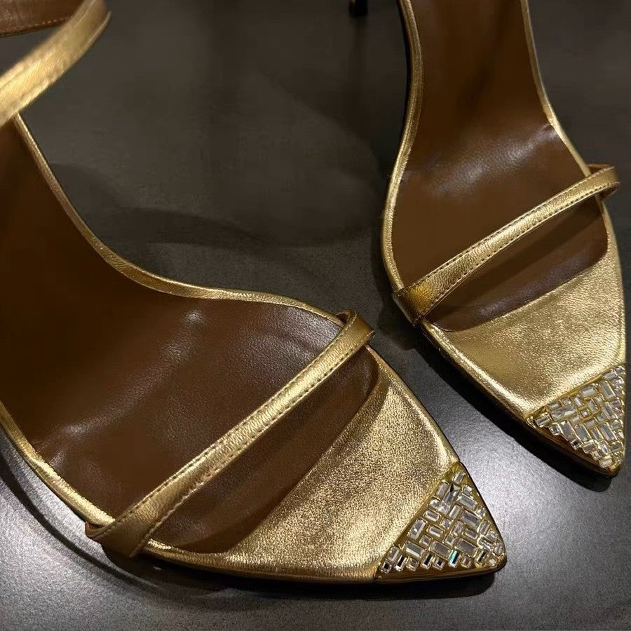 Pointed-toe Rhinestone Stilettos