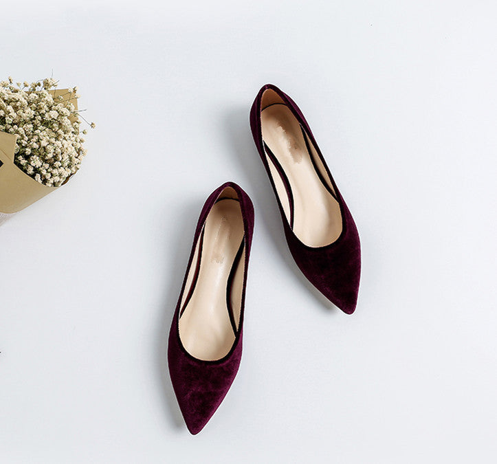 Pointed Toe Shallow Mouth Flats