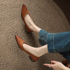 Retro Rub Pointed Toe Flats