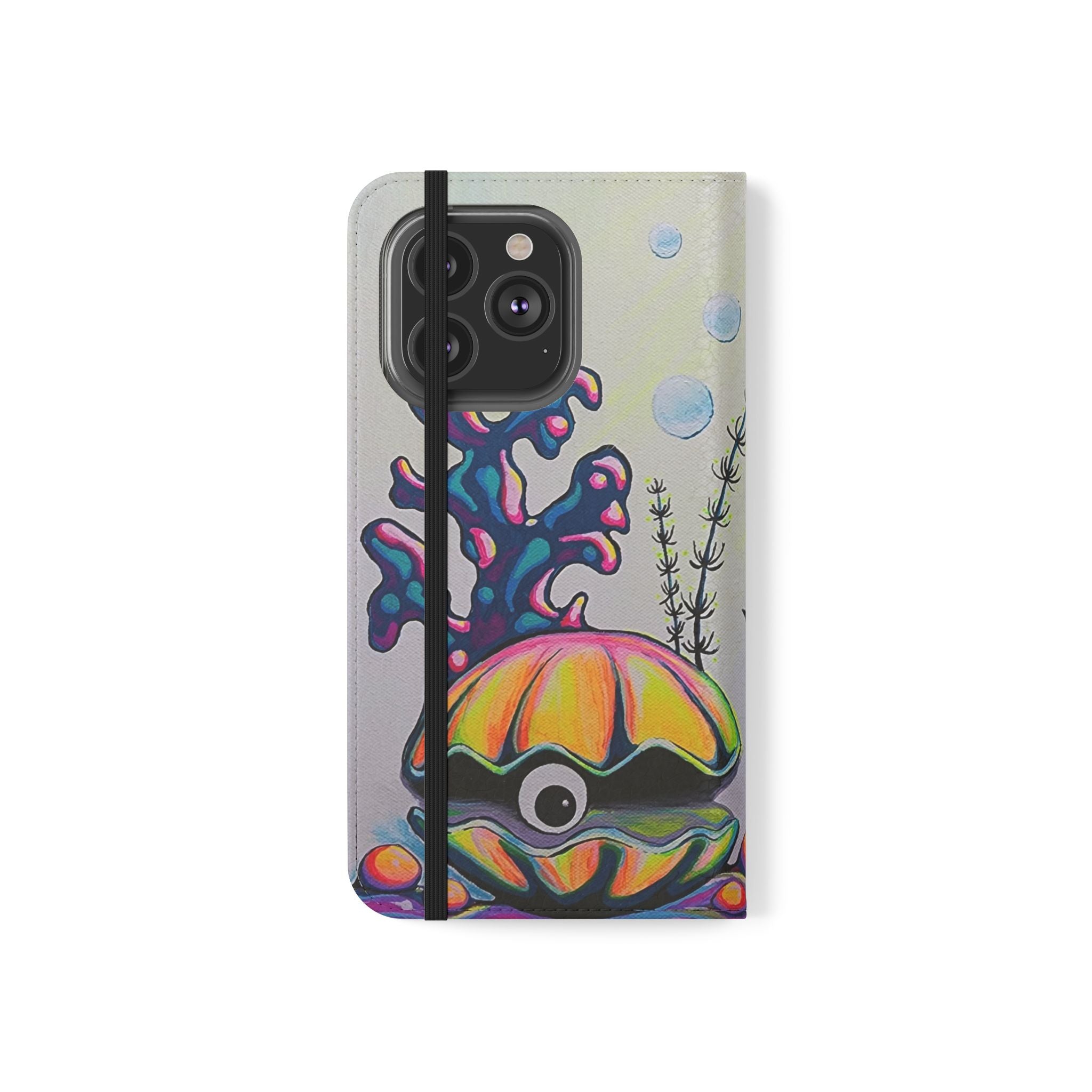 Cyclops Clam Flip Phone Case – Wallet Cover with Card Slots