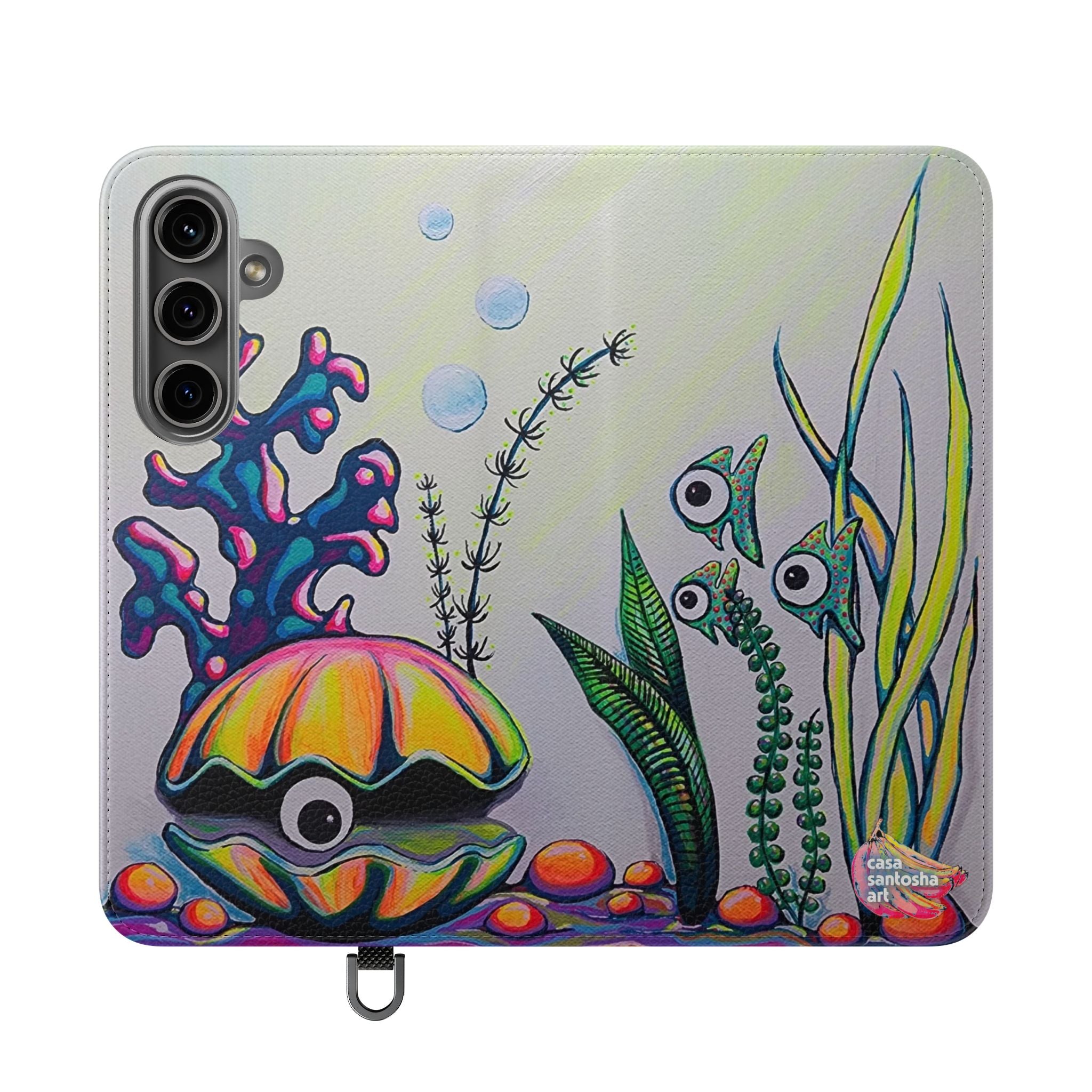 Cyclops Clam Flip Phone Case – Wallet Cover with Card Slots