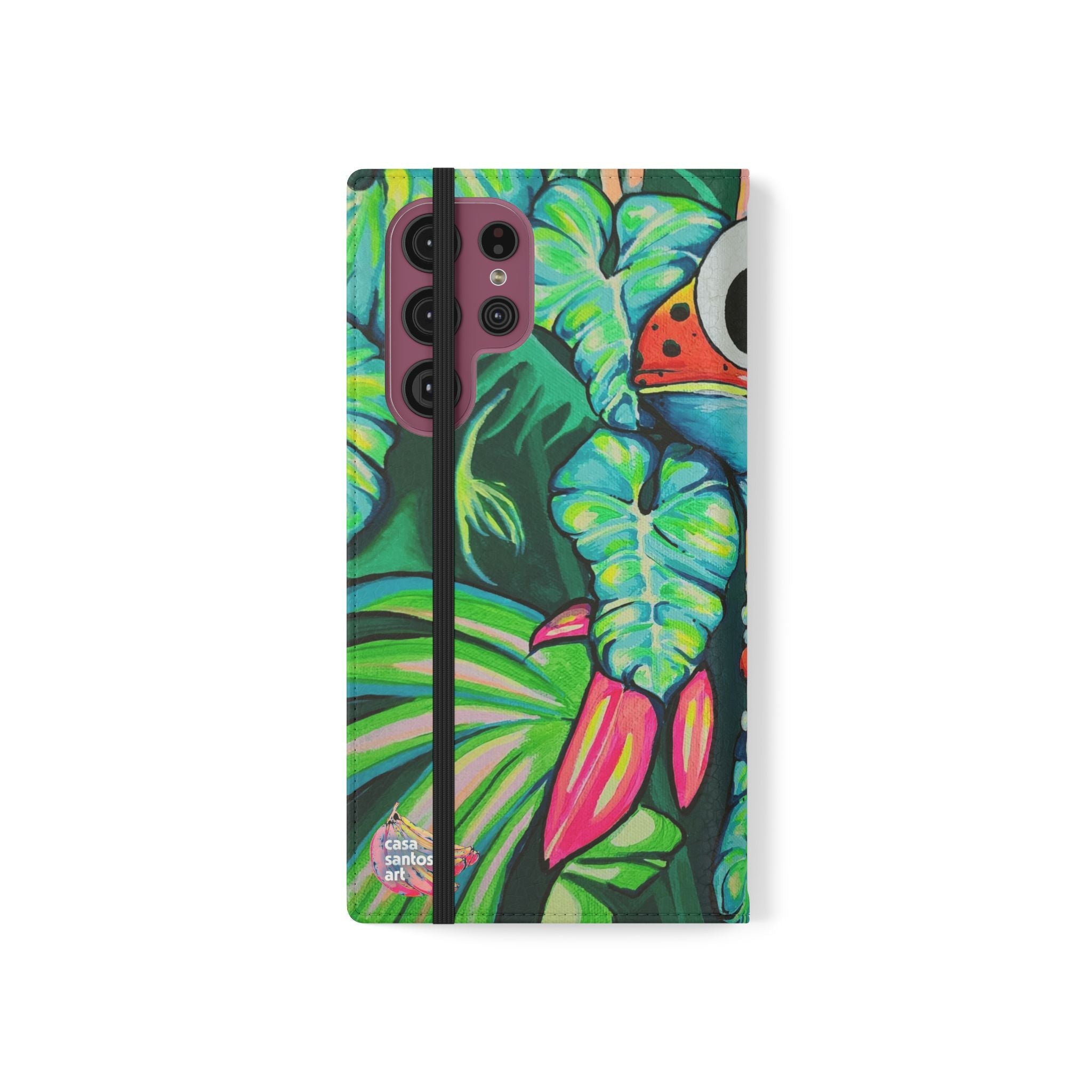 Cyclops Red Frog Flip Phone Case – Wallet Cover with Card Slots