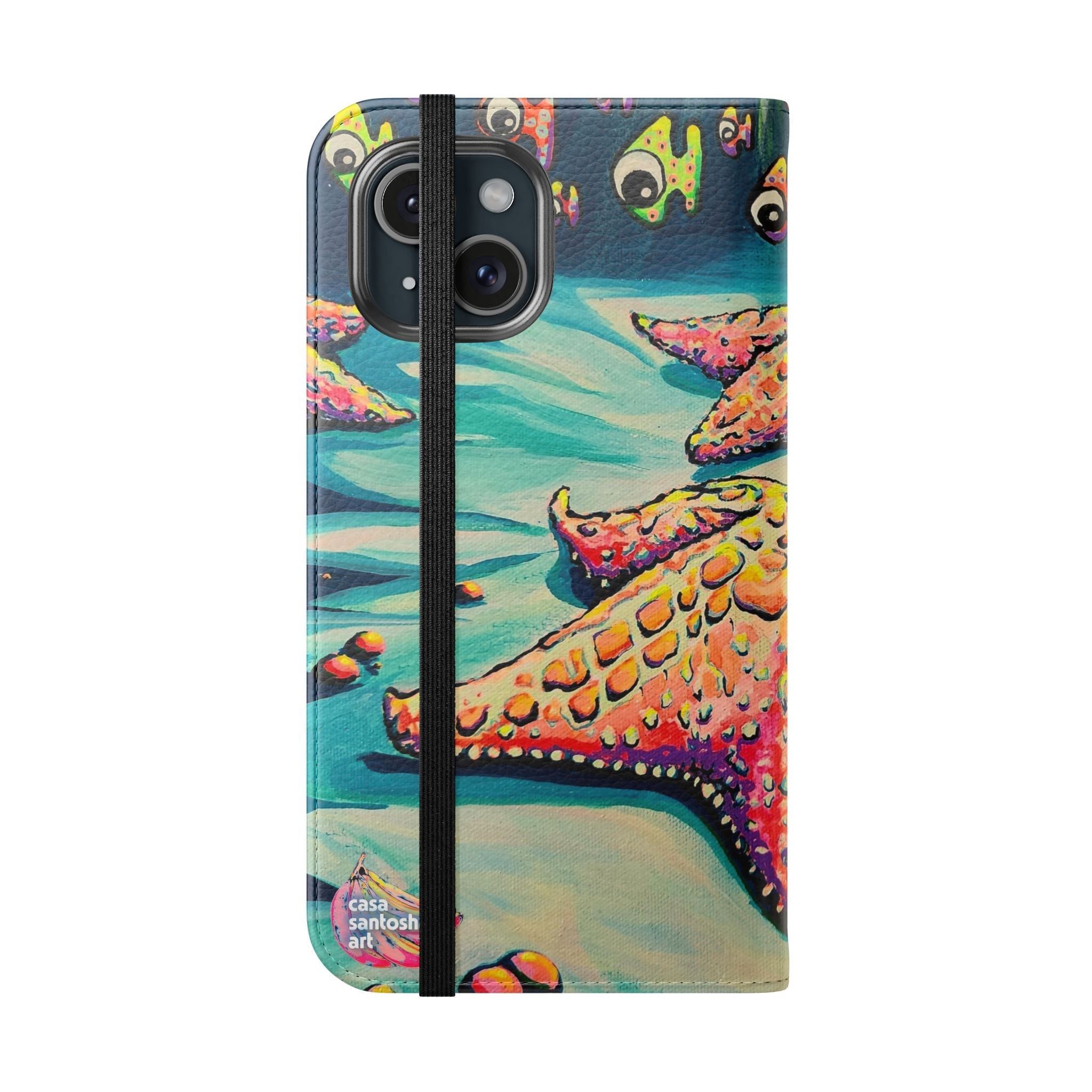 Cyclops Starfish Flip Phone Case – Wallet Cover with Card Slots