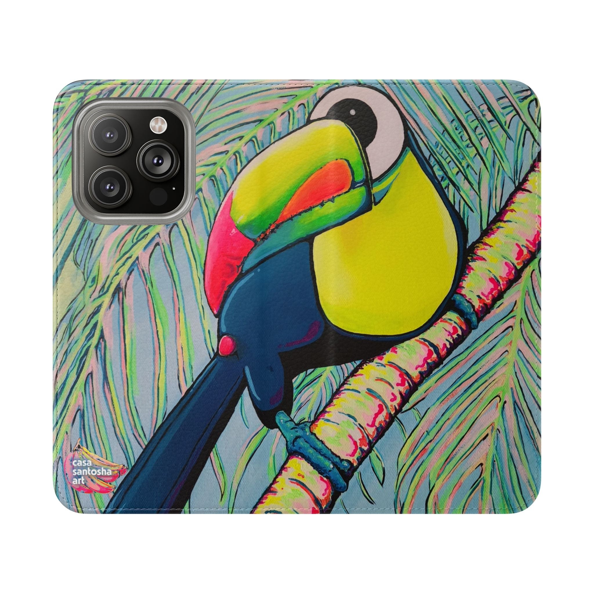 Cyclops Toucan Flip Phone Case – Wallet Cover with Card Slots