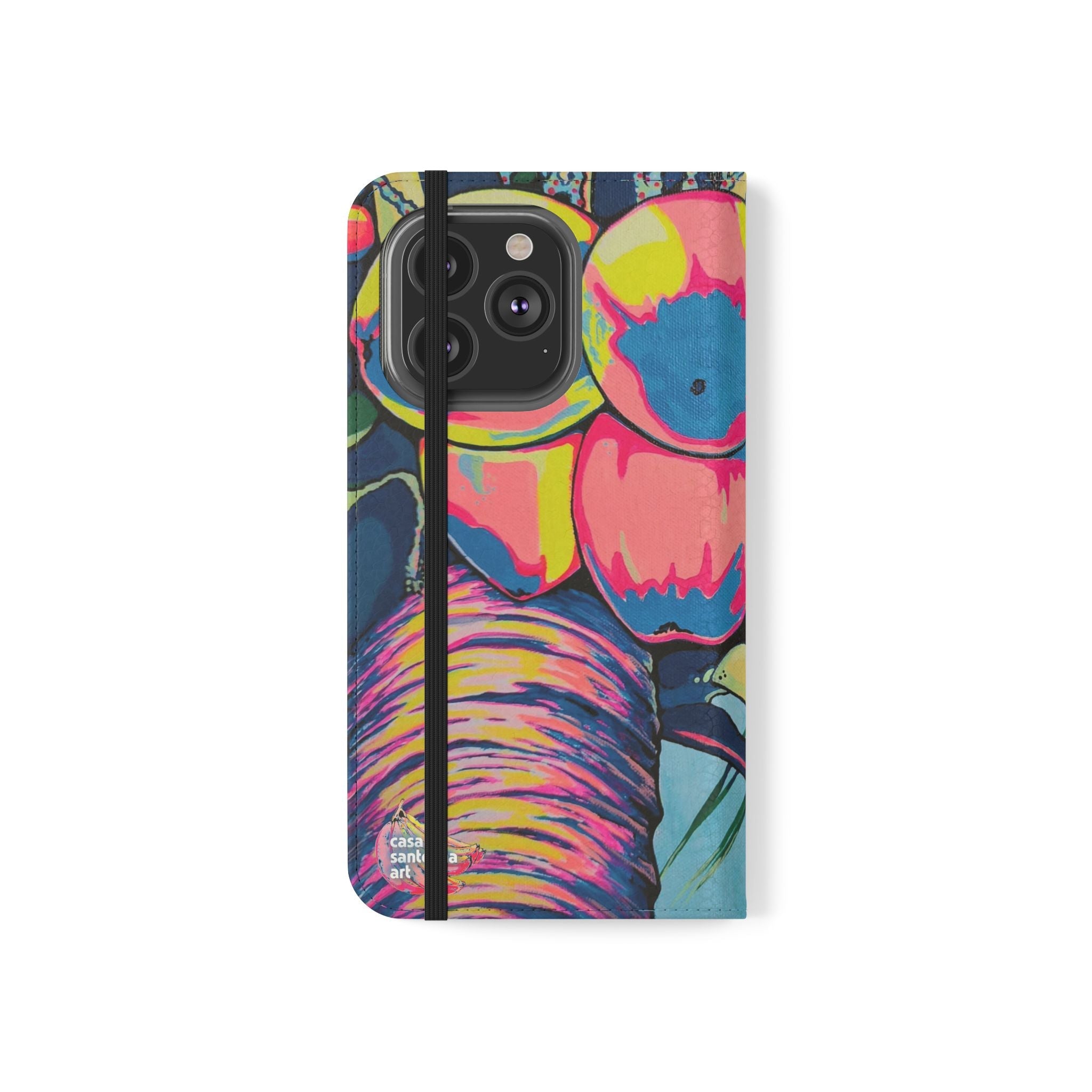 Neon Coconuts Flip Phone Case – Wallet Cover with Card Slots