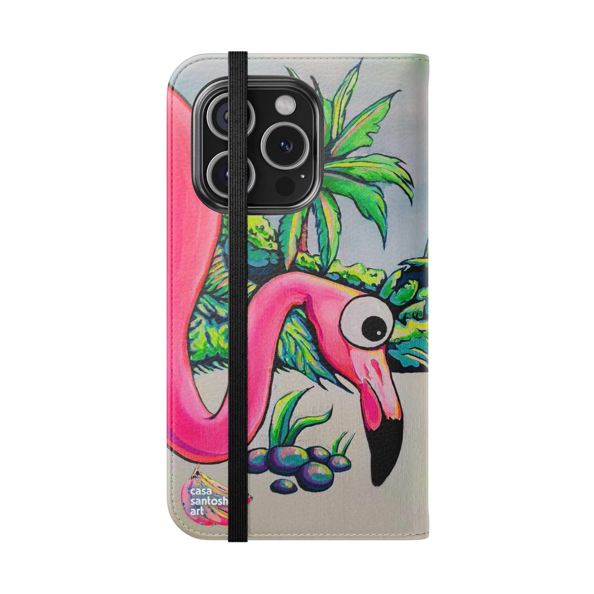 Cyclops Flamingo Family Flip Phone Case – Wallet Cover with Card Slots