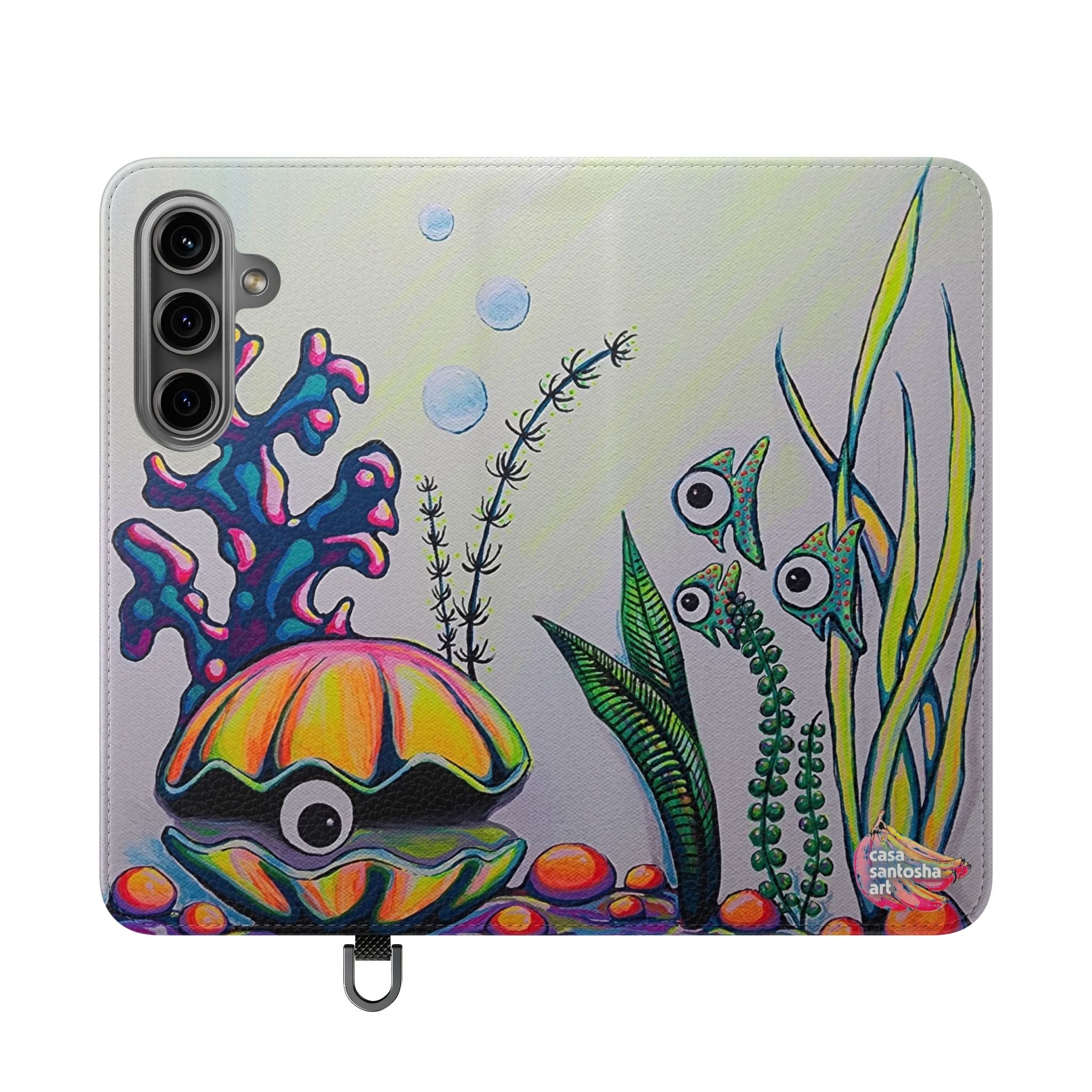Cyclops Clam Flip Phone Case – Wallet Cover with Card Slots