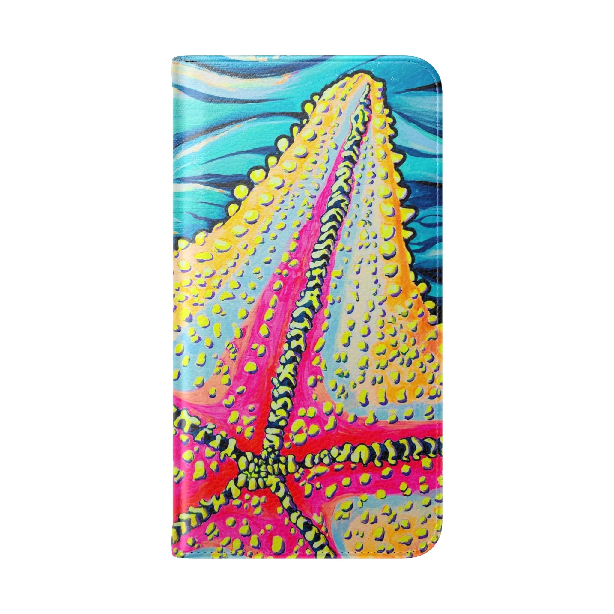 Starfish Beach Bocas Flip Phone Case – Wallet Cover with Card Slots