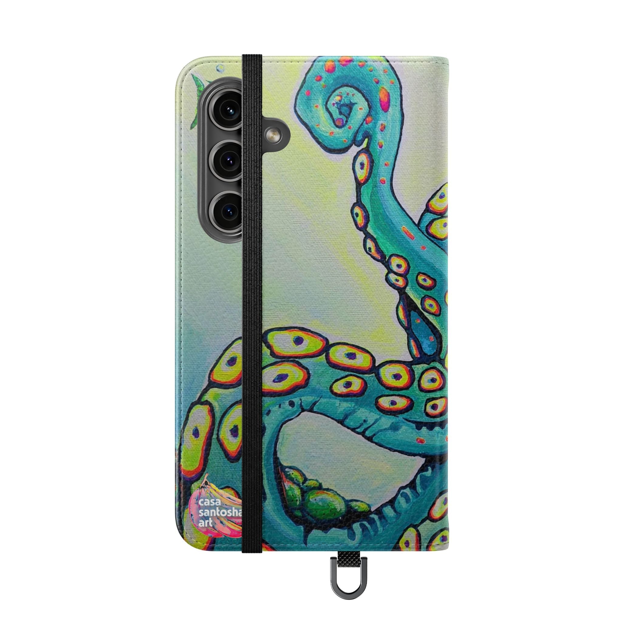 Cyclops Octopus Flip Phone Case – Wallet Cover with Card Slots
