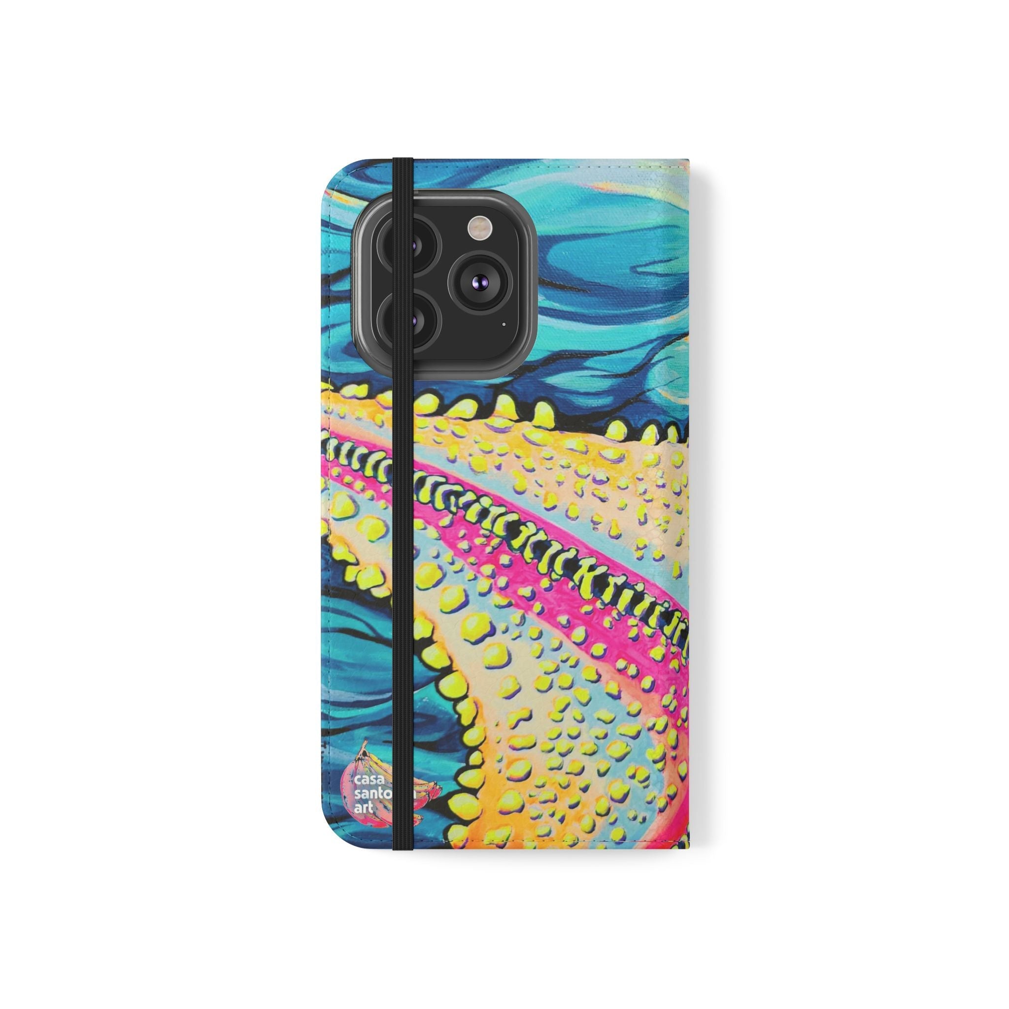 Starfish Beach Bocas Flip Phone Case – Wallet Cover with Card Slots