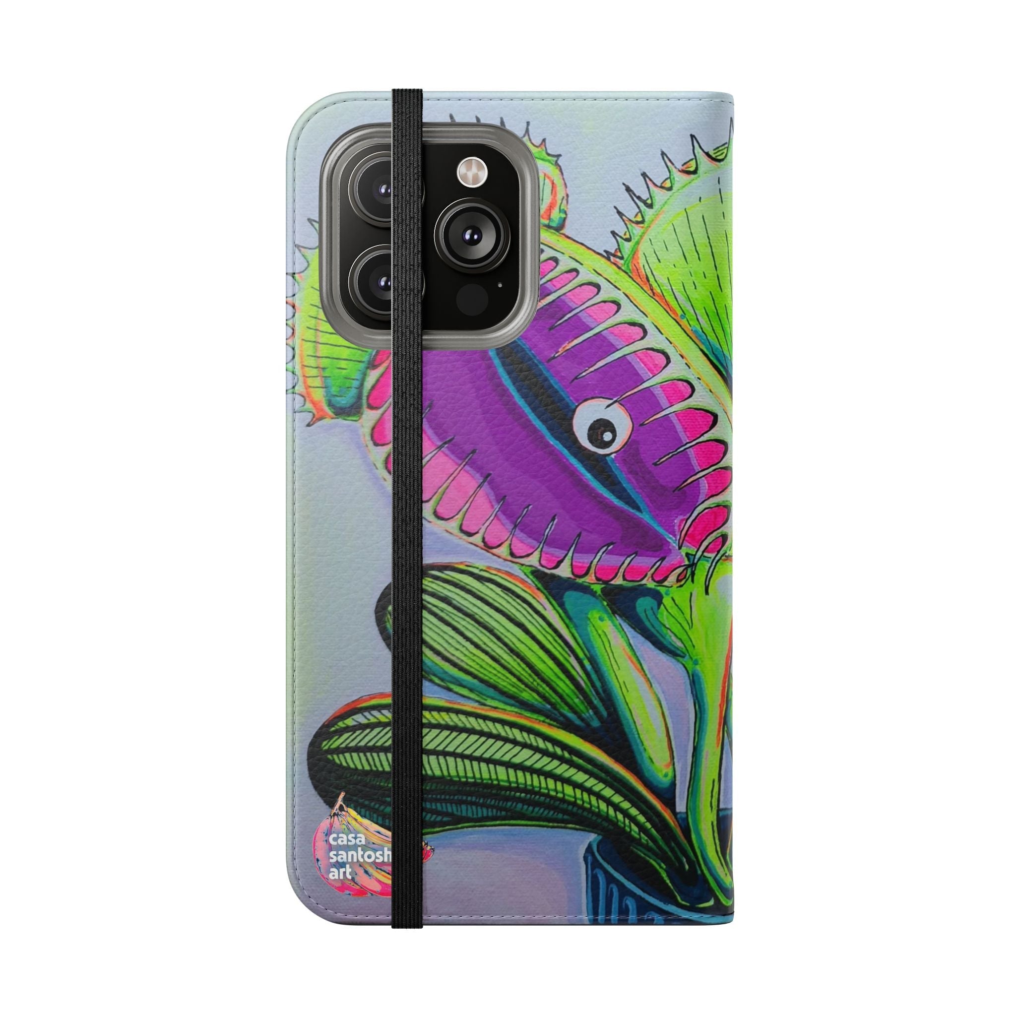 Cyclops Venus Fly Trap Flip Phone Case – Wallet Cover with Card Slots