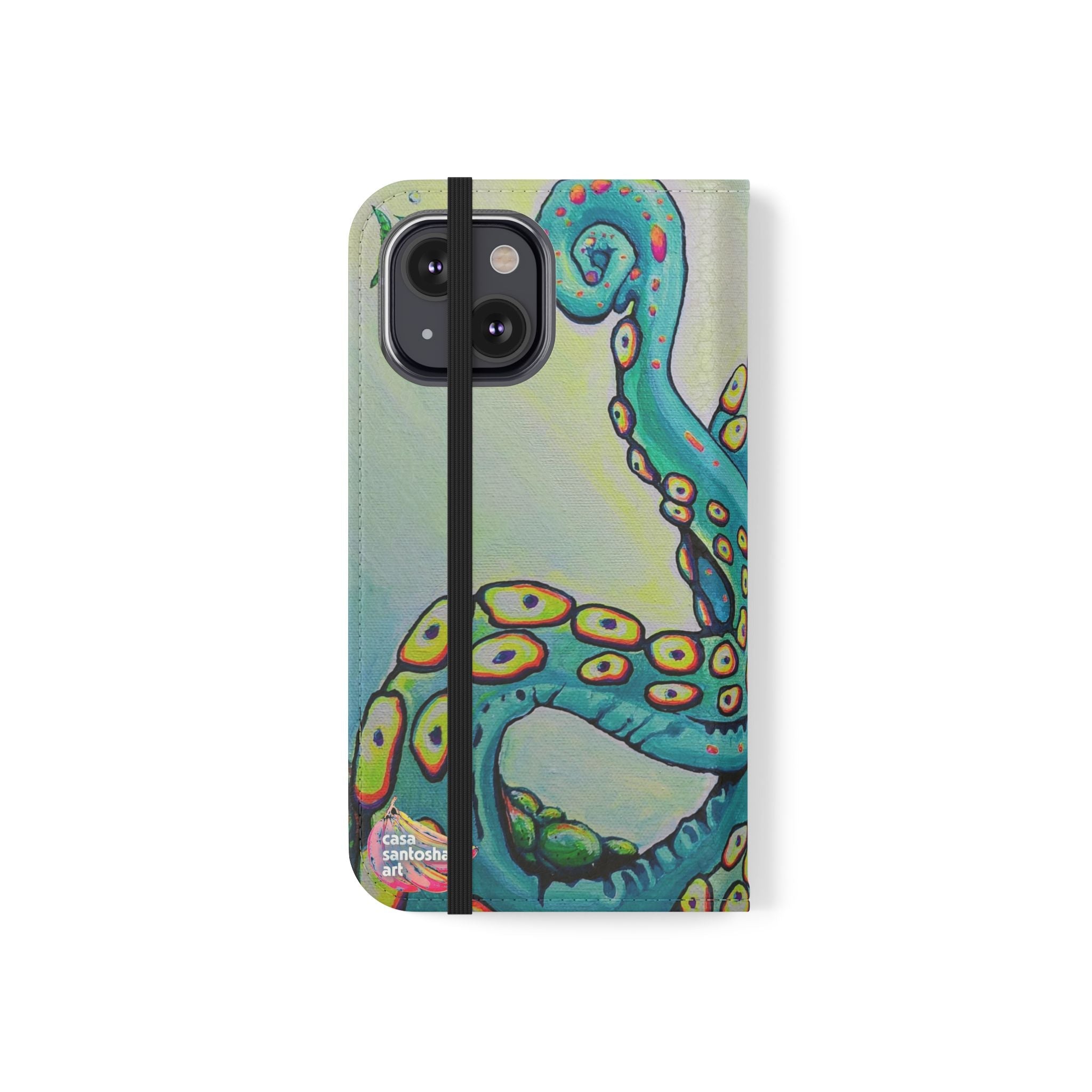 Cyclops Octopus Flip Phone Case – Wallet Cover with Card Slots
