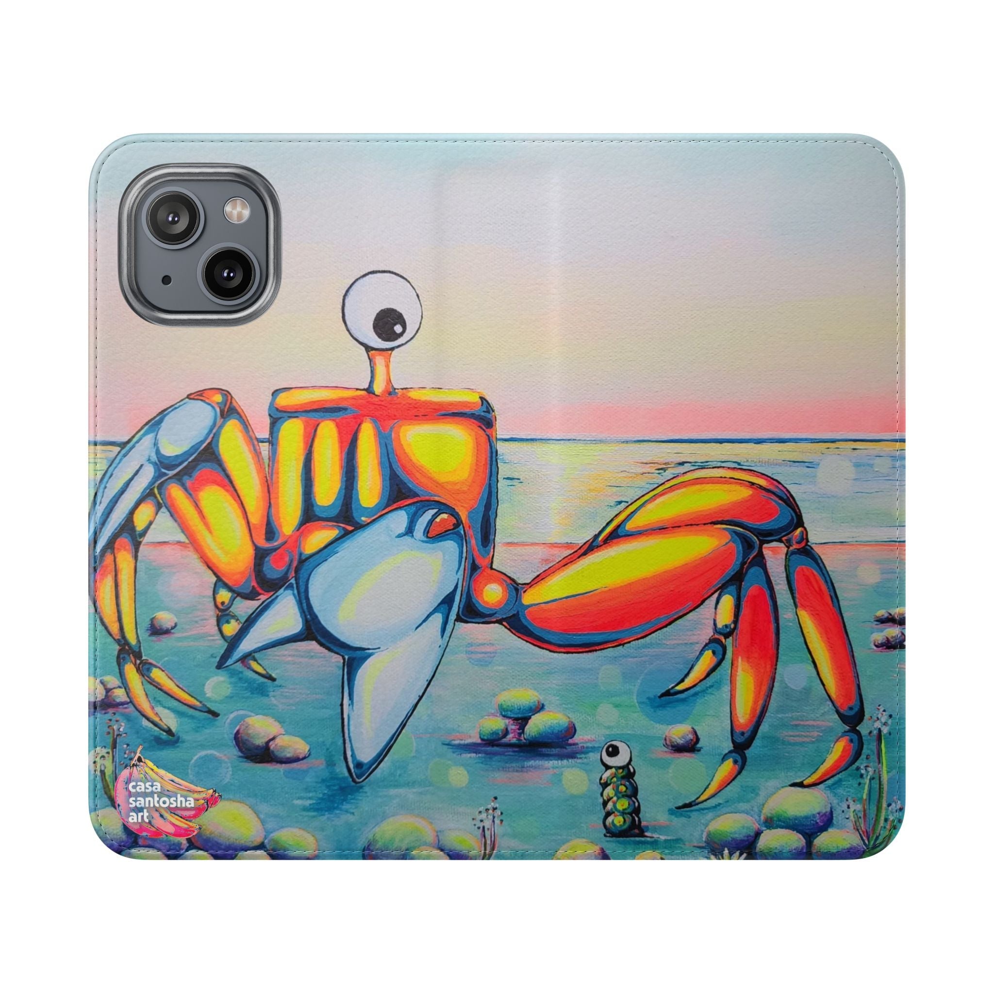 Cyclops Crab Flip Phone Case – Wallet Cover with Card Slots