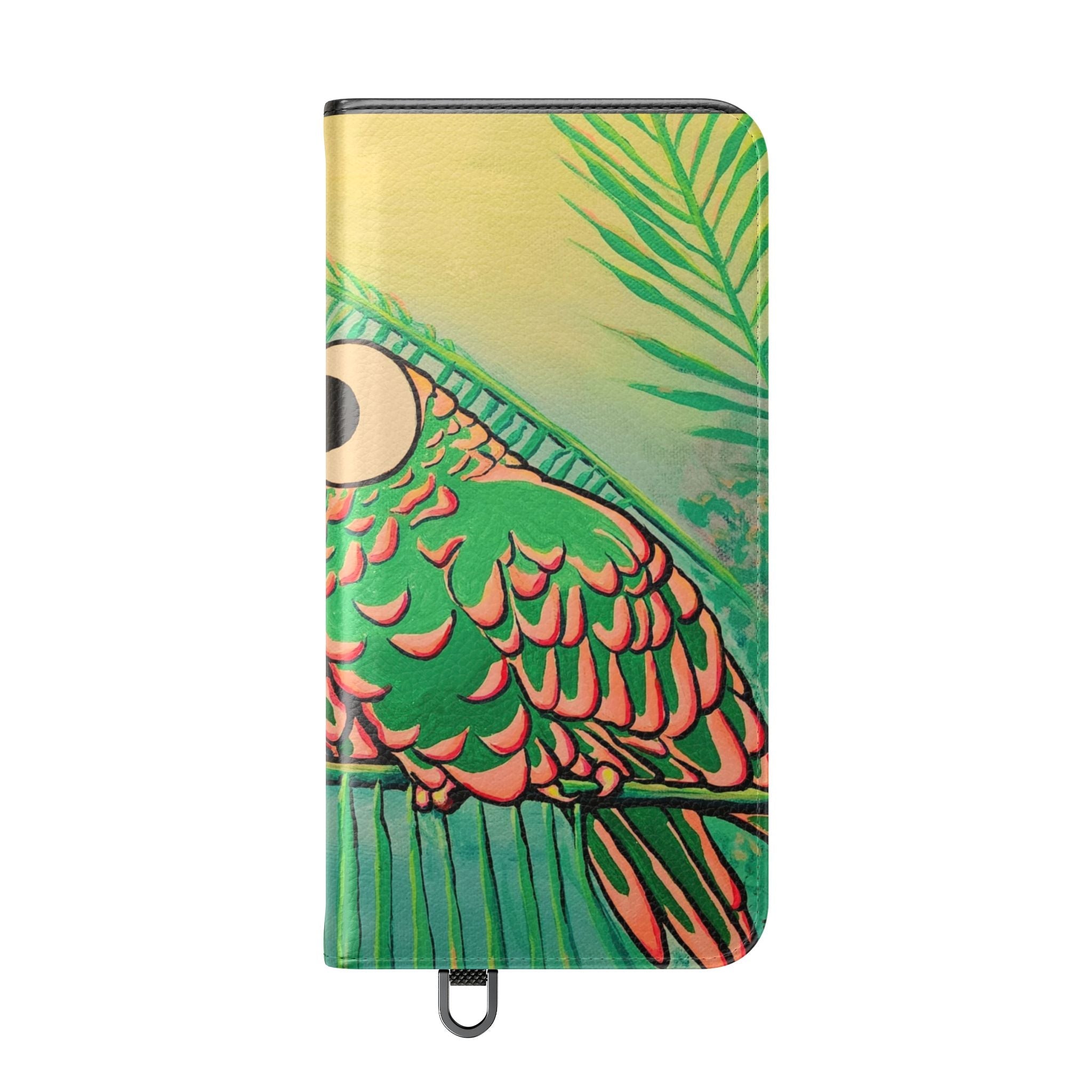 Chatty Cyclops Parrots Flip Phone Case – Wallet Cover with Card Slots