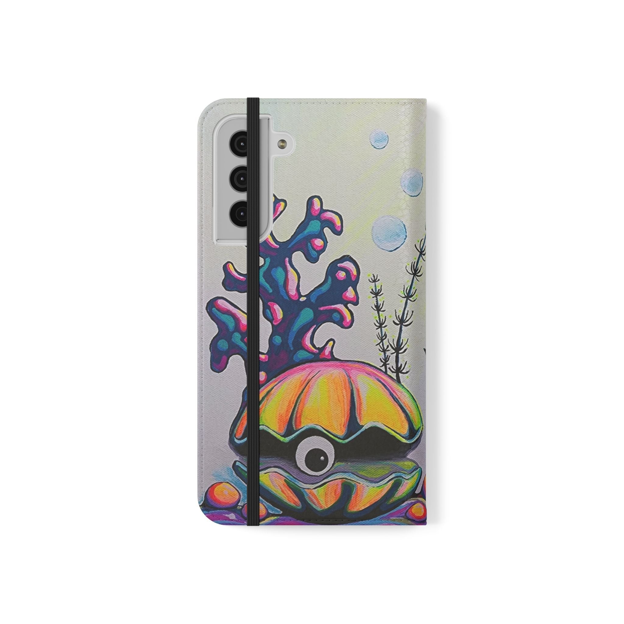 Cyclops Clam Flip Phone Case – Wallet Cover with Card Slots