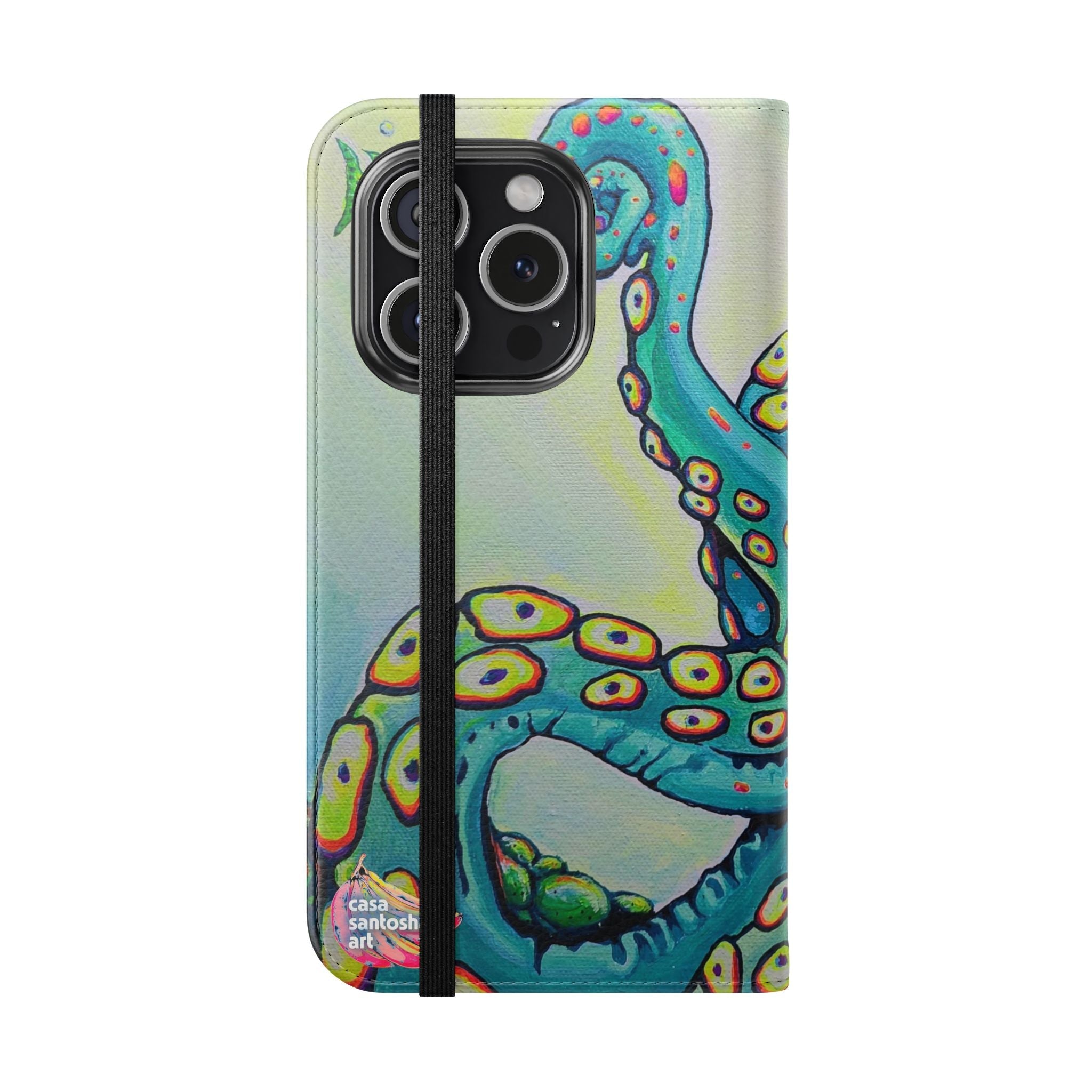 Cyclops Octopus Flip Phone Case – Wallet Cover with Card Slots