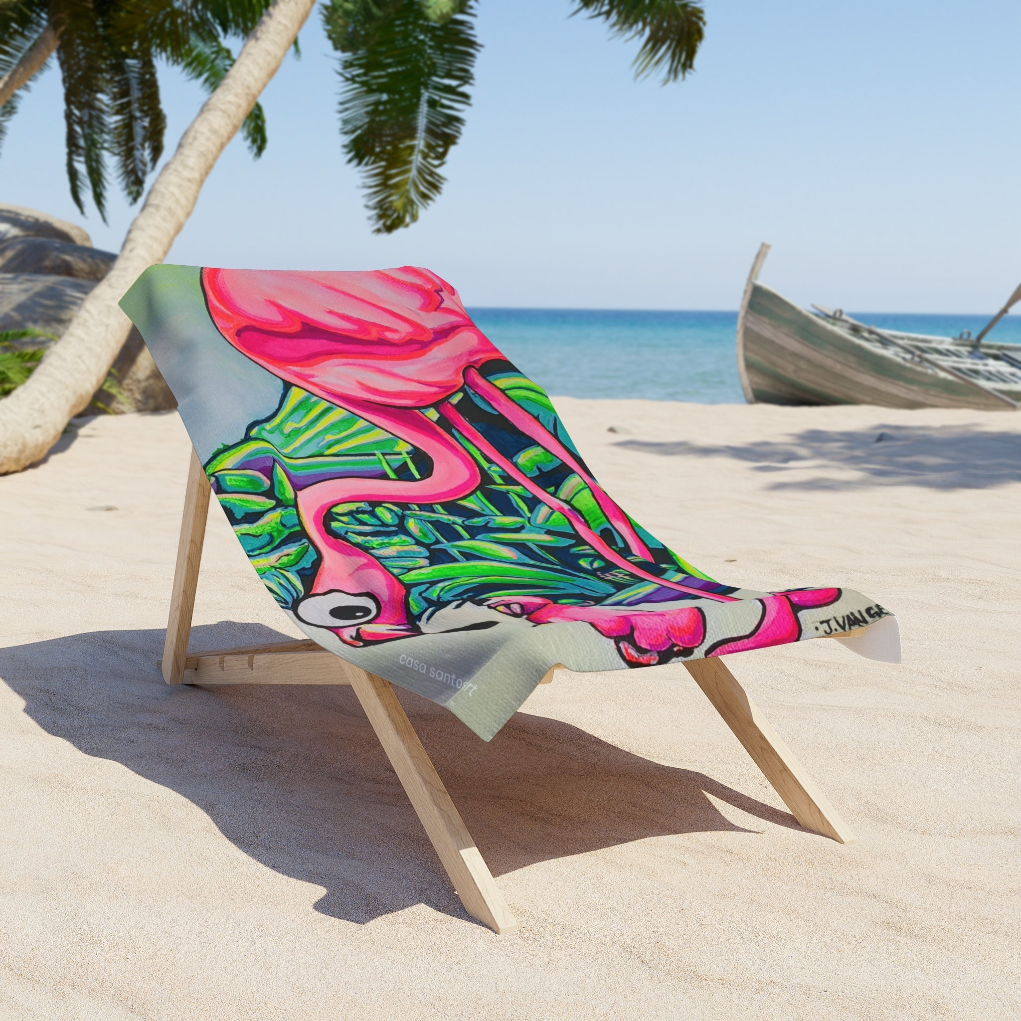 Cyclops Flamingo Family Beach Towel for Summer Fun and Vacation Essentials