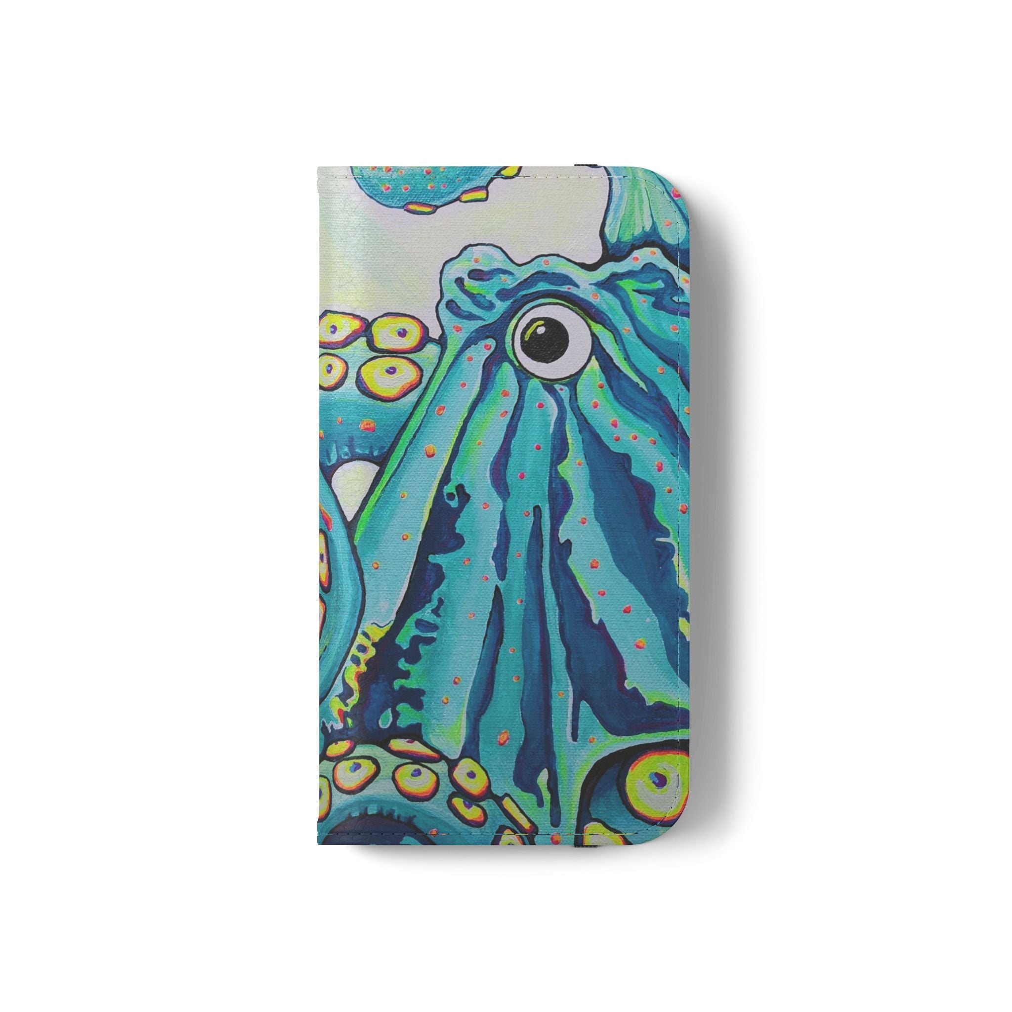 Cyclops Octopus Flip Phone Case – Wallet Cover with Card Slots