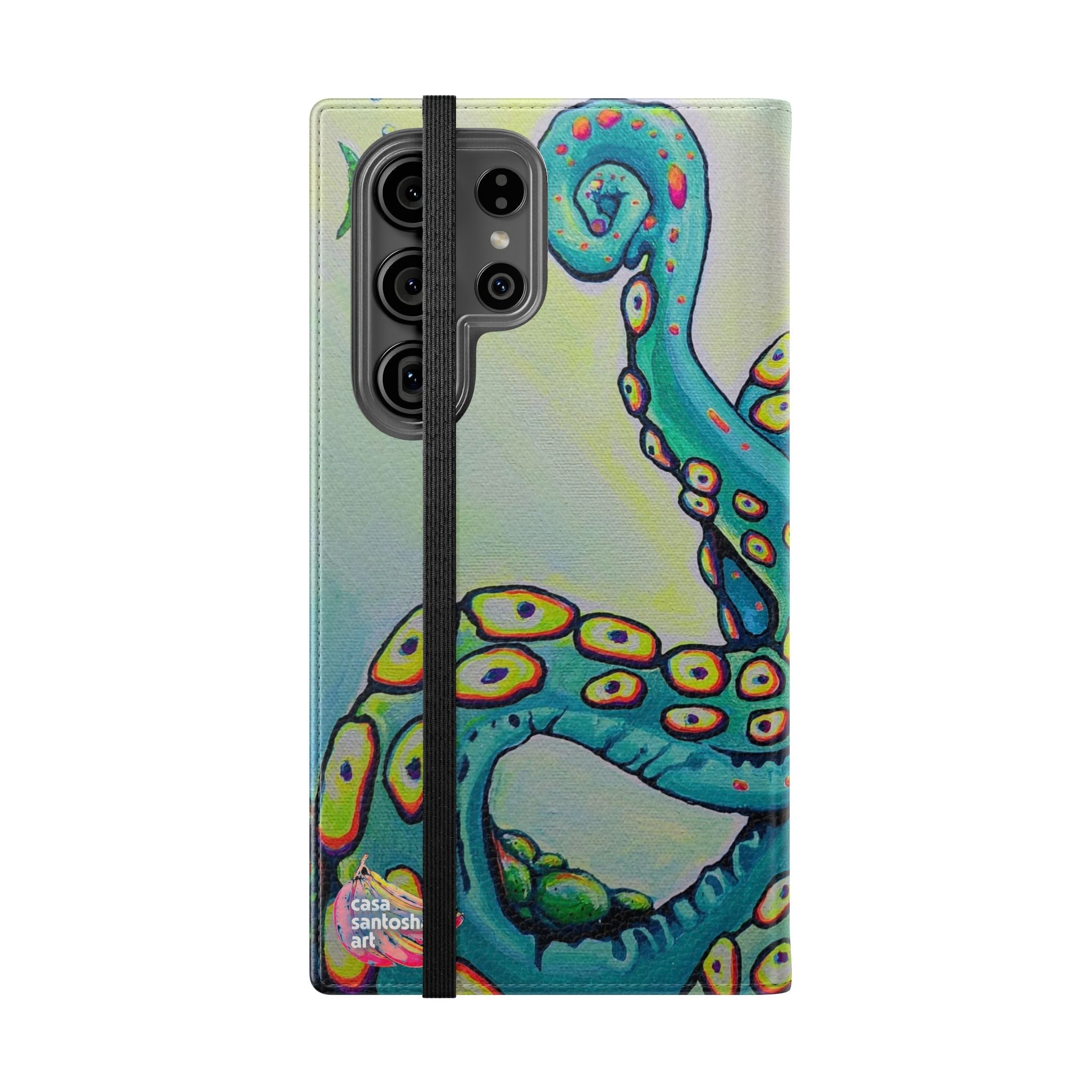 Cyclops Octopus Flip Phone Case – Wallet Cover with Card Slots