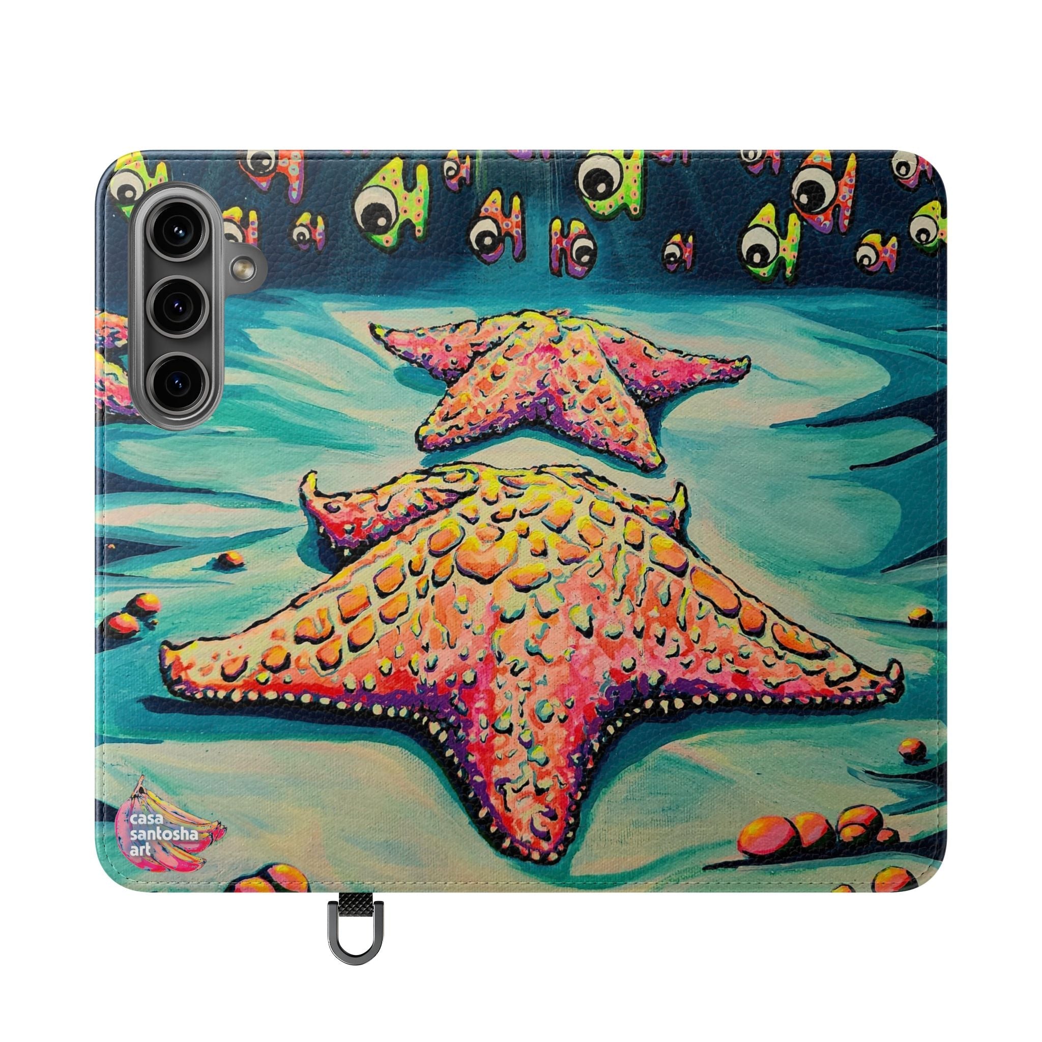 Cyclops Starfish Flip Phone Case – Wallet Cover with Card Slots