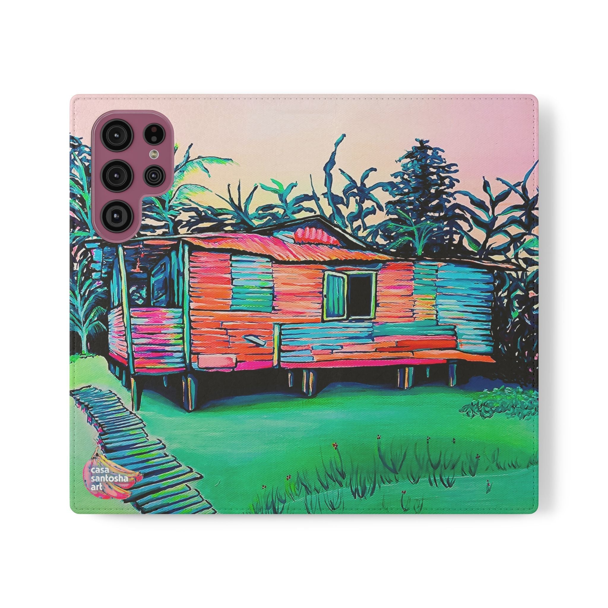 Luis Russell House Bocas Flip Phone Case – Wallet Cover with Card Slots