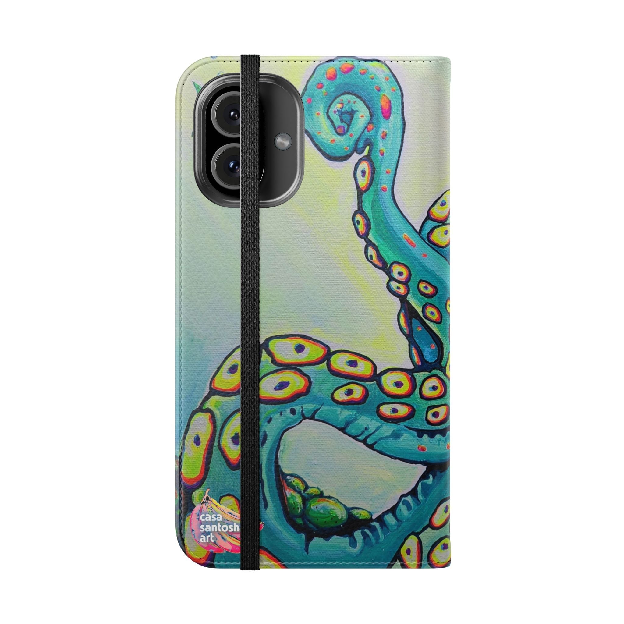 Cyclops Octopus Flip Phone Case – Wallet Cover with Card Slots