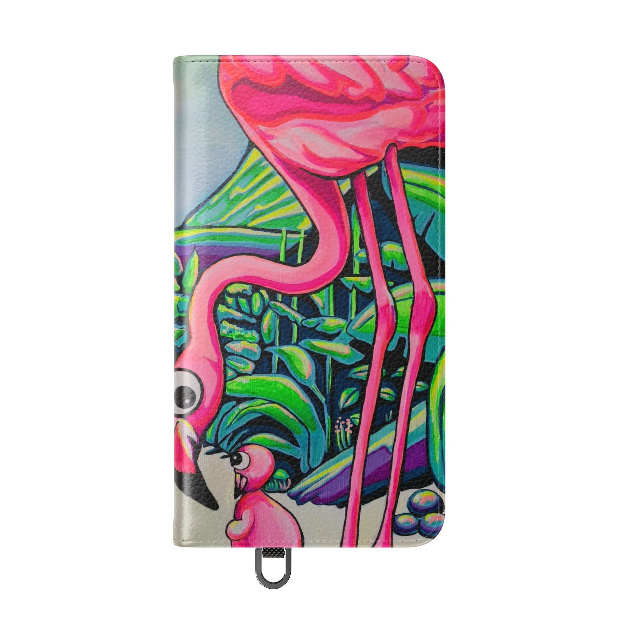 Cyclops Flamingo Family Flip Phone Case – Wallet Cover with Card Slots