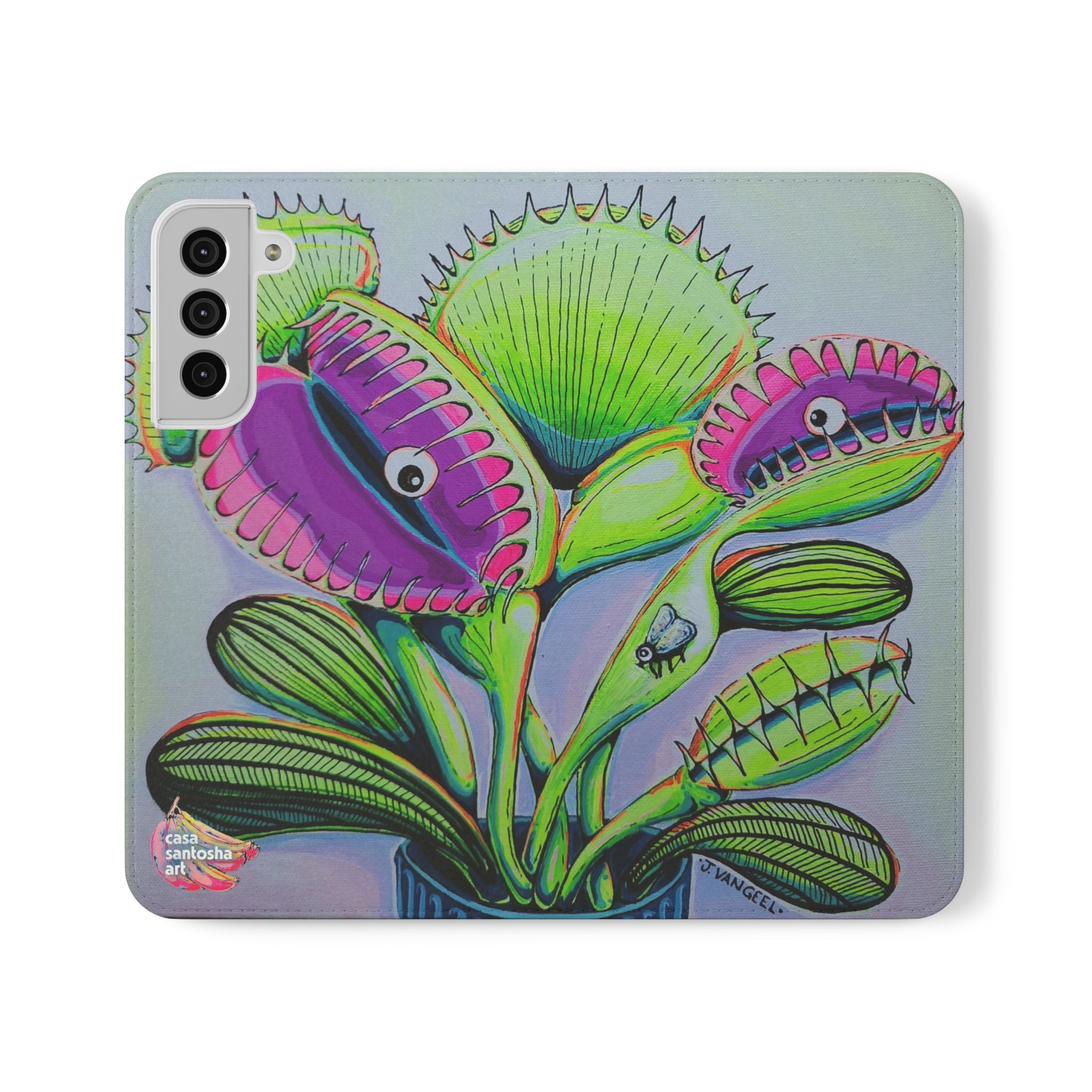 Cyclops Venus Fly Trap Flip Phone Case – Wallet Cover with Card Slots