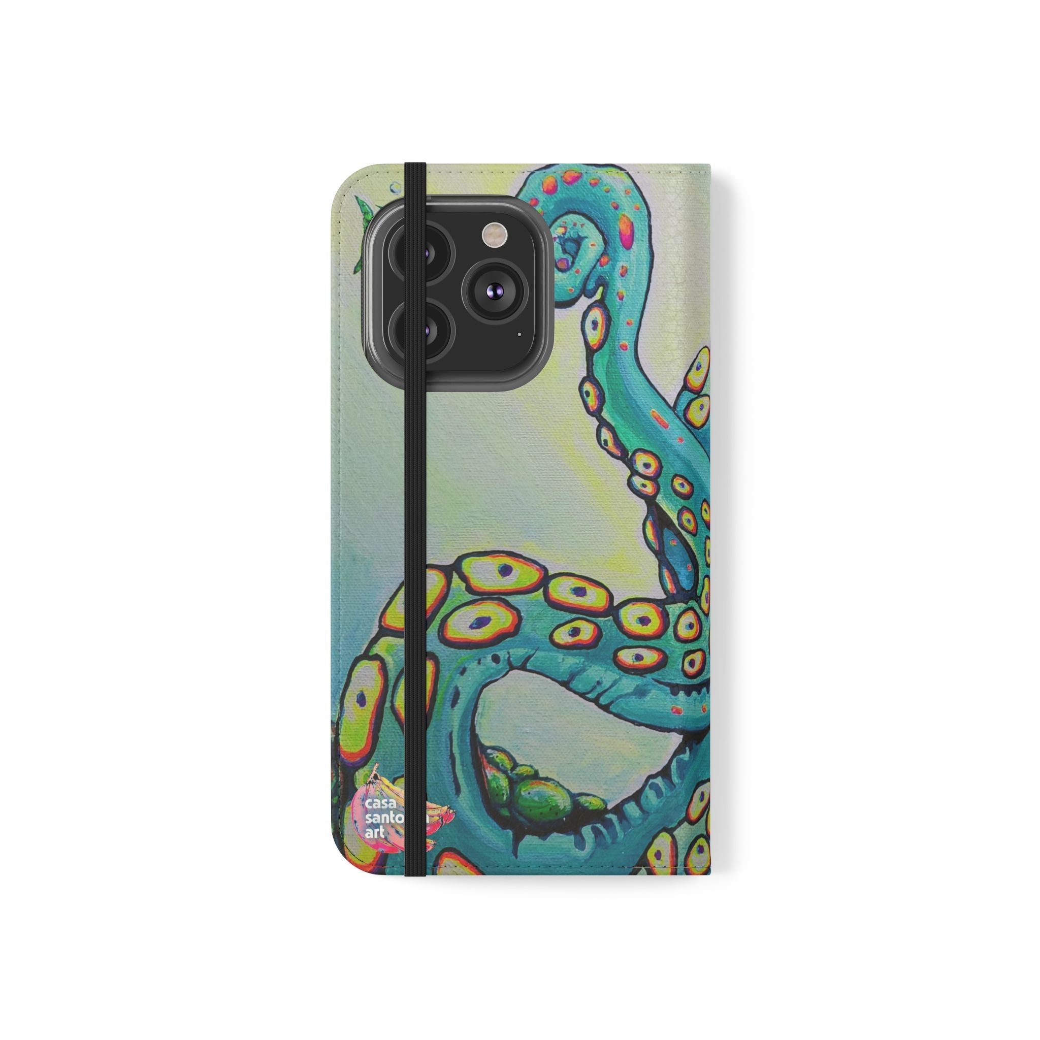 Cyclops Octopus Flip Phone Case – Wallet Cover with Card Slots