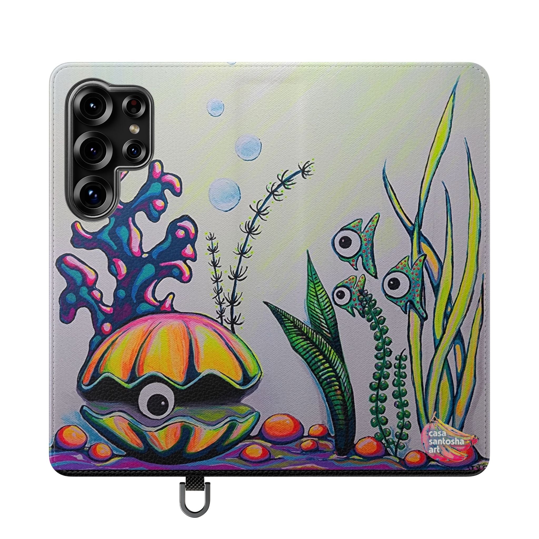 Cyclops Clam Flip Phone Case – Wallet Cover with Card Slots