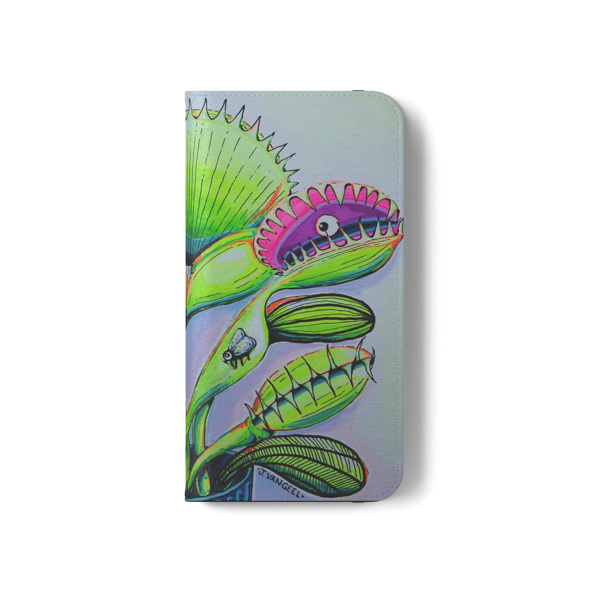 Cyclops Venus Fly Trap Flip Phone Case – Wallet Cover with Card Slots