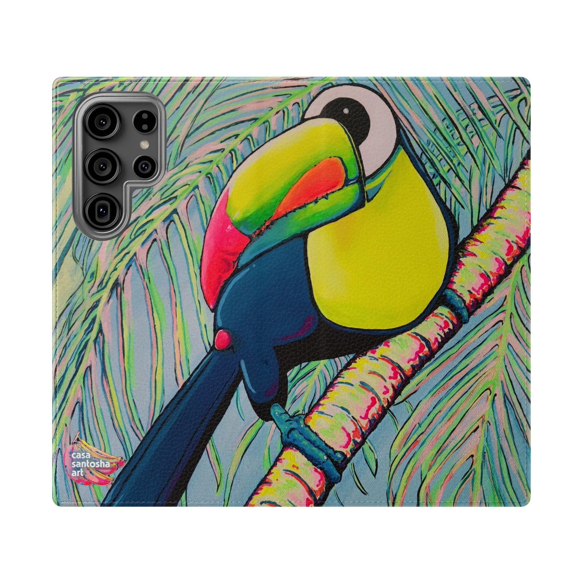 Cyclops Toucan Flip Phone Case – Wallet Cover with Card Slots