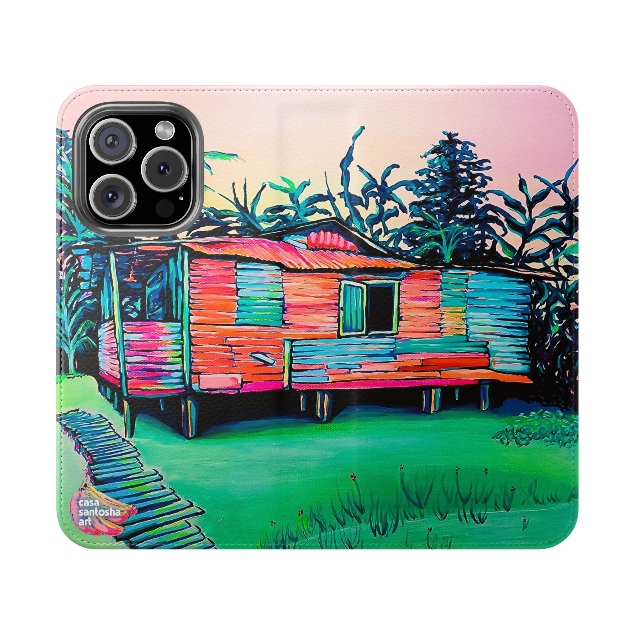 Luis Russell House Bocas Flip Phone Case – Wallet Cover with Card Slots