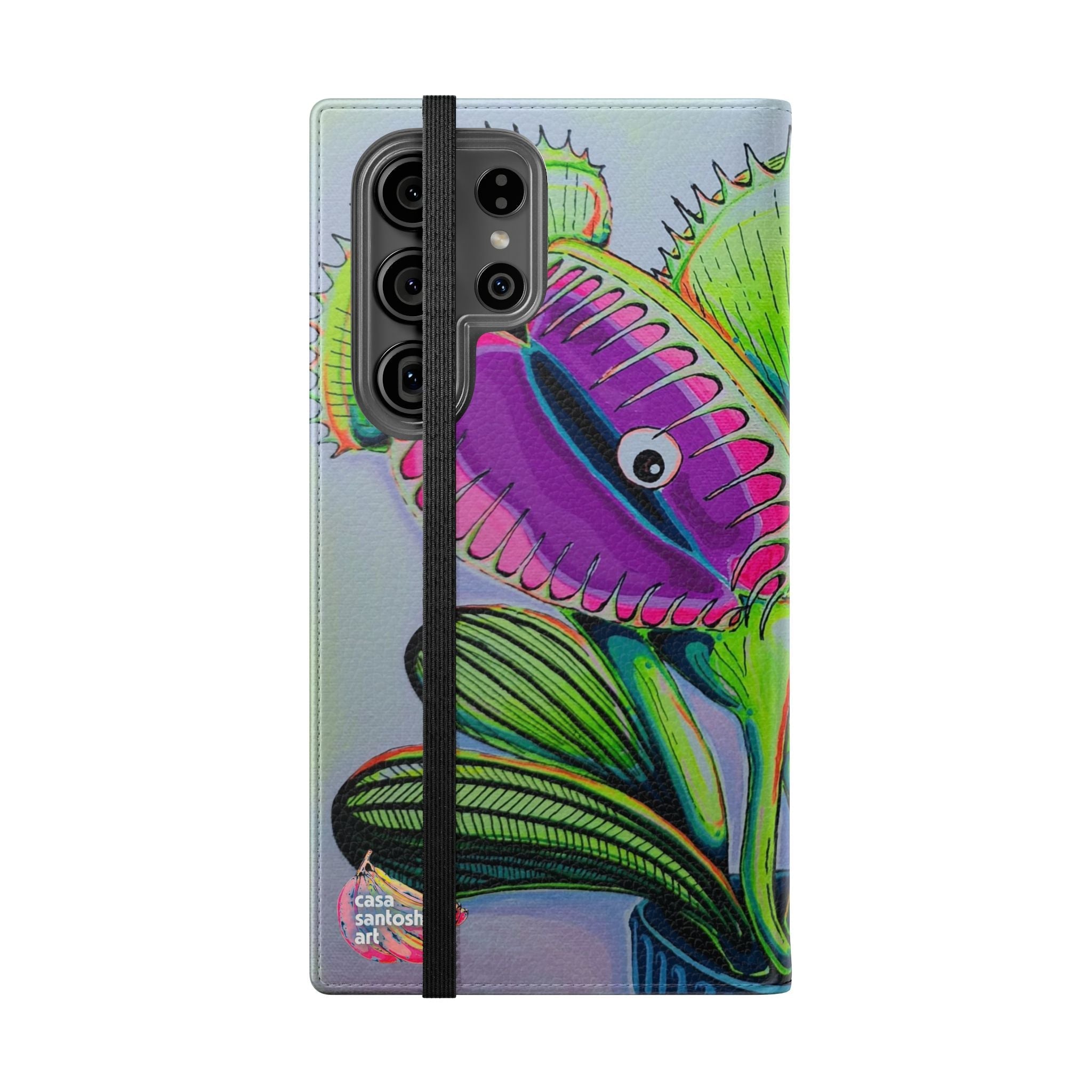Cyclops Venus Fly Trap Flip Phone Case – Wallet Cover with Card Slots