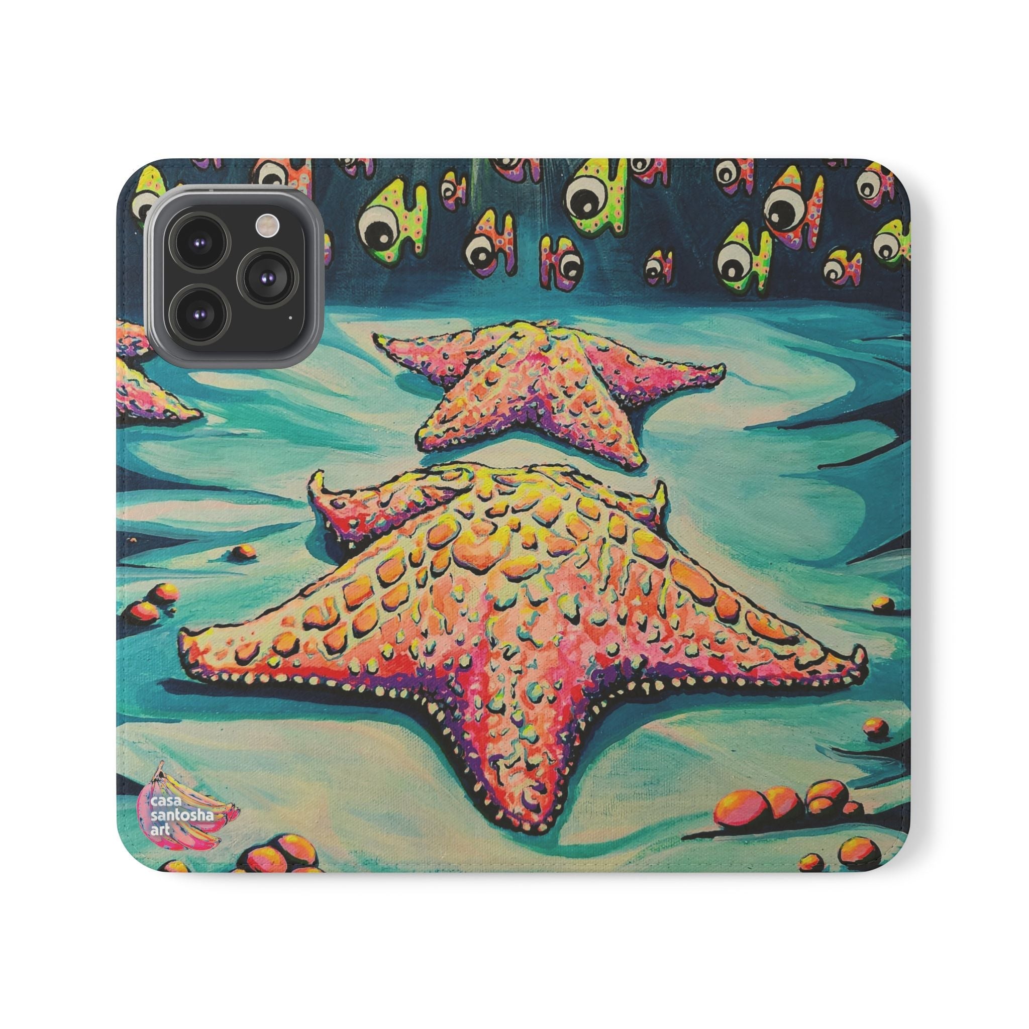 Cyclops Starfish Flip Phone Case – Wallet Cover with Card Slots