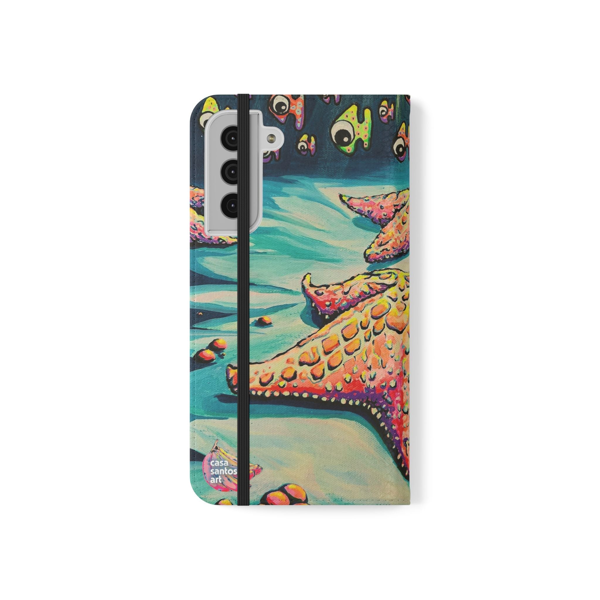 Cyclops Starfish Flip Phone Case – Wallet Cover with Card Slots