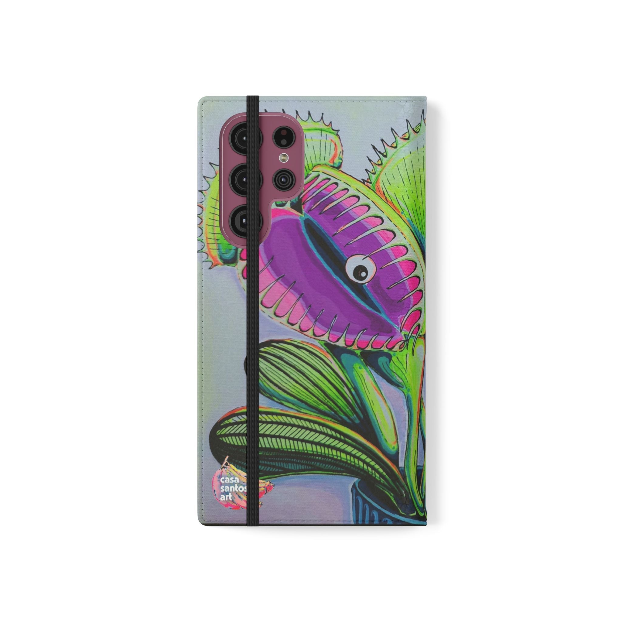 Cyclops Venus Fly Trap Flip Phone Case – Wallet Cover with Card Slots
