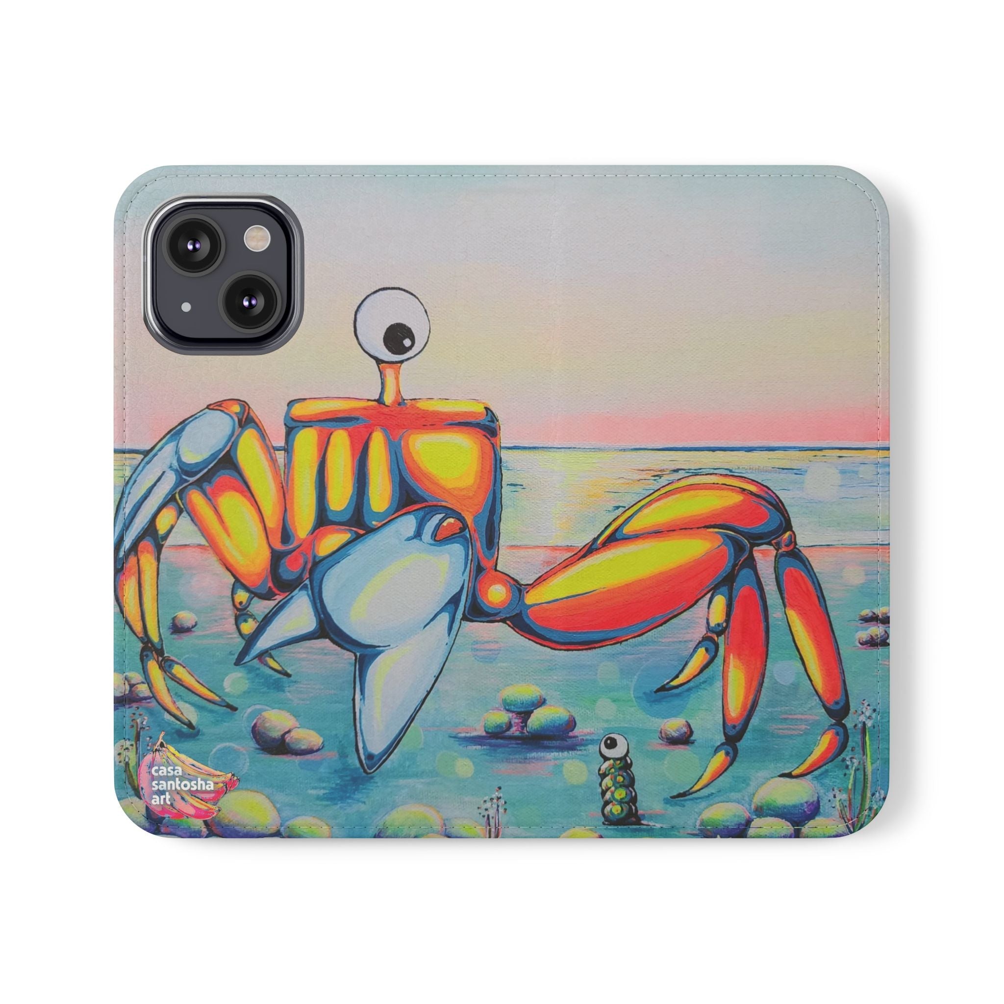 Cyclops Crab Flip Phone Case – Wallet Cover with Card Slots