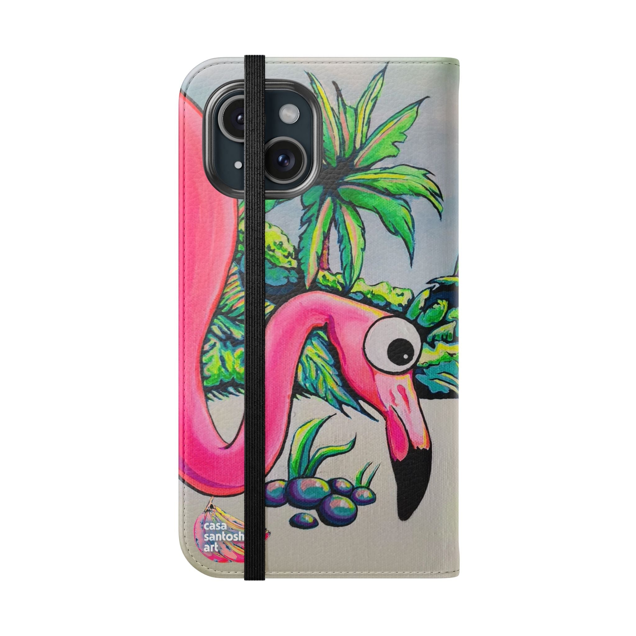 Cyclops Flamingo Family Flip Phone Case – Wallet Cover with Card Slots
