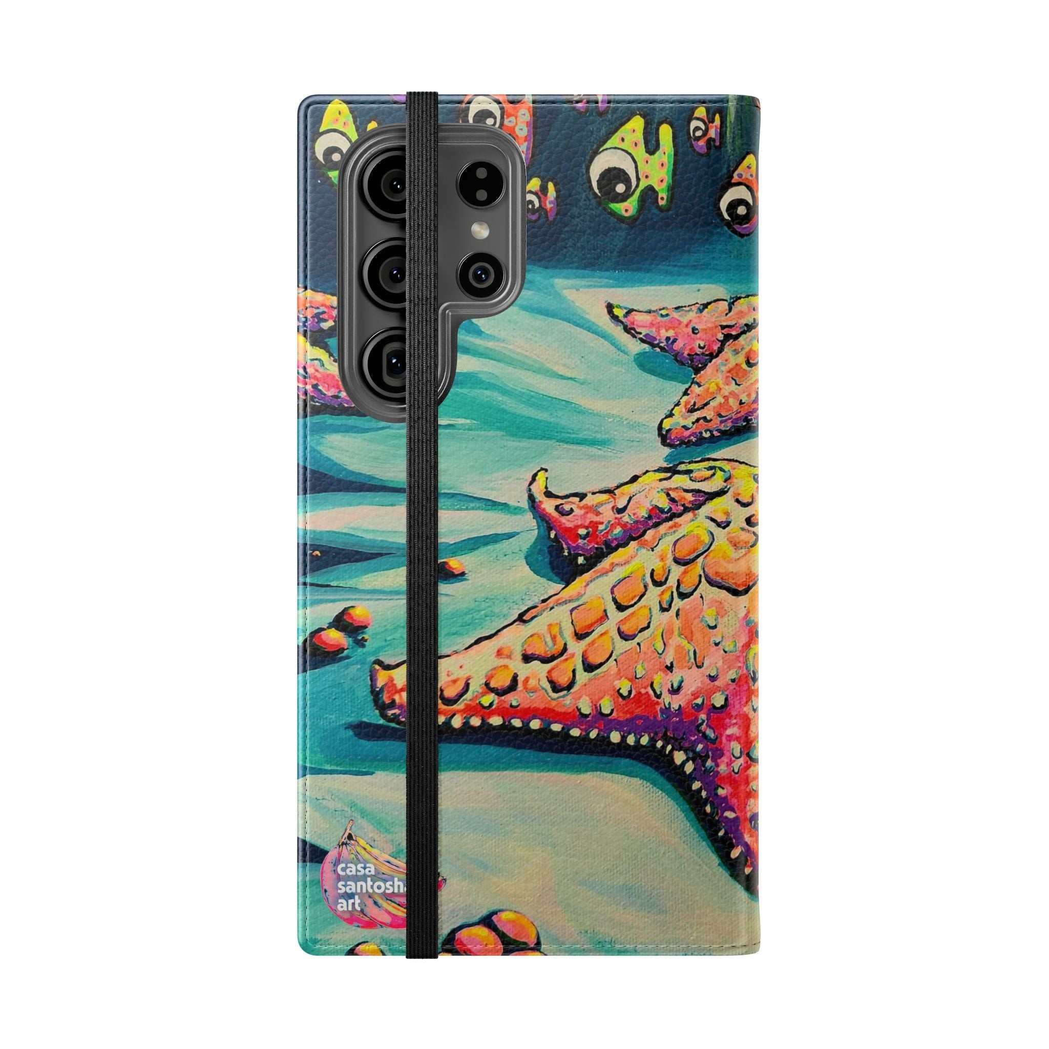 Cyclops Starfish Flip Phone Case – Wallet Cover with Card Slots