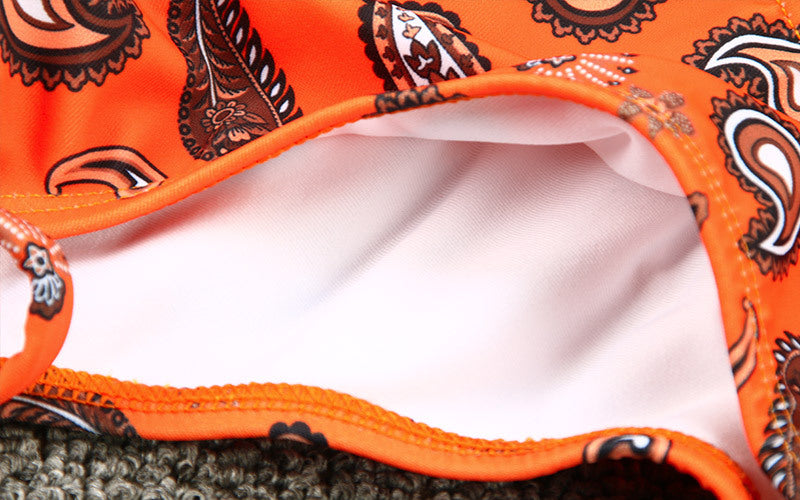 Split Spaghetti Strap Floral Print Bikini