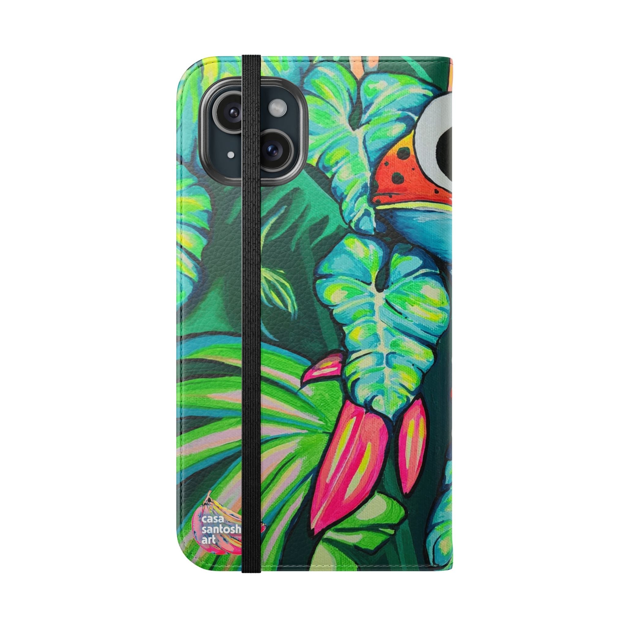 Cyclops Red Frog Flip Phone Case – Wallet Cover with Card Slots