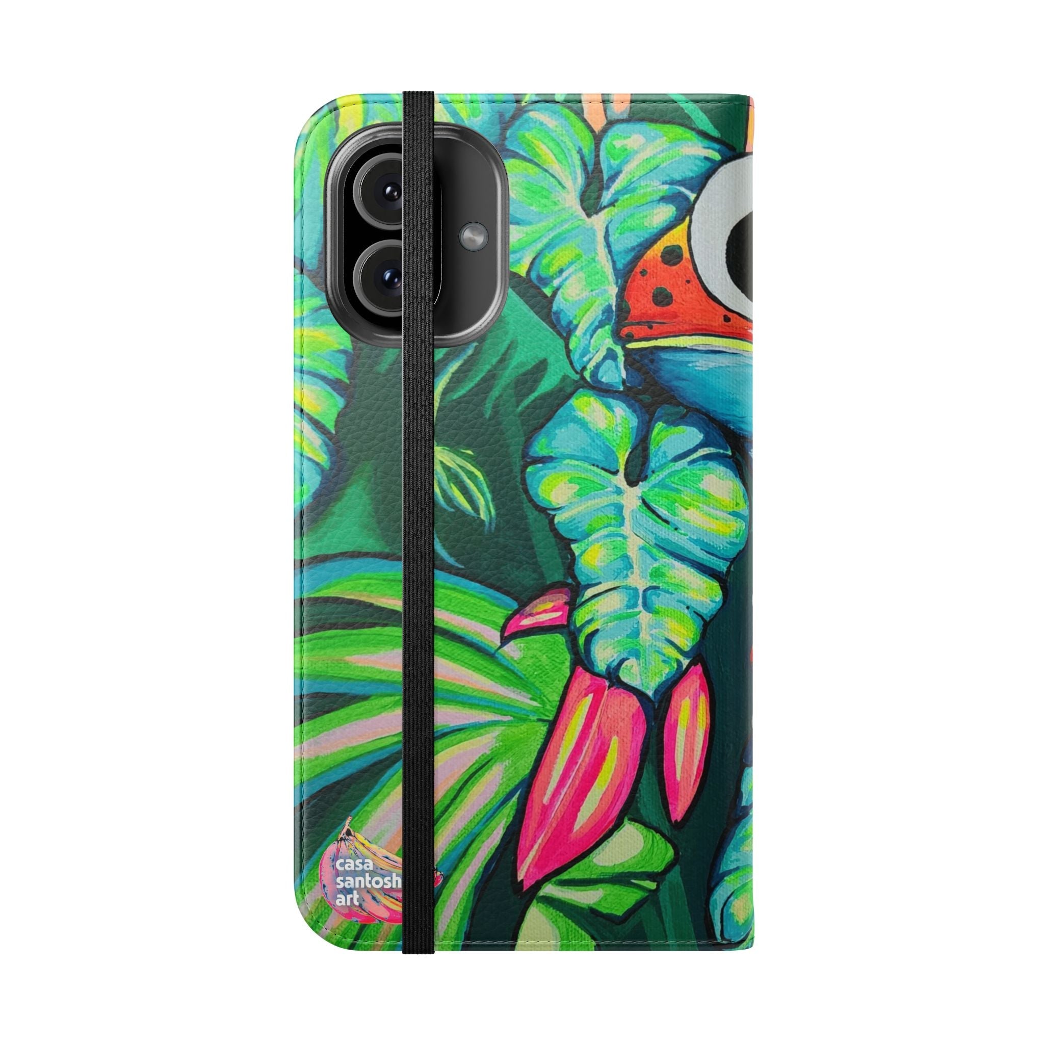 Cyclops Red Frog Flip Phone Case – Wallet Cover with Card Slots