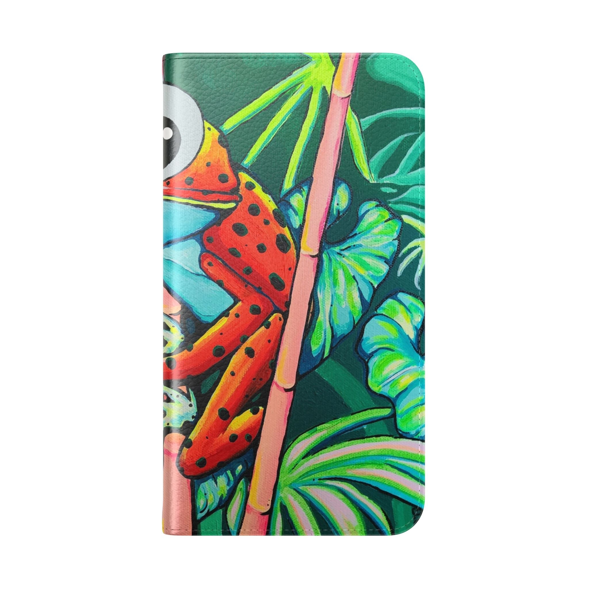 Cyclops Red Frog Flip Phone Case – Wallet Cover with Card Slots