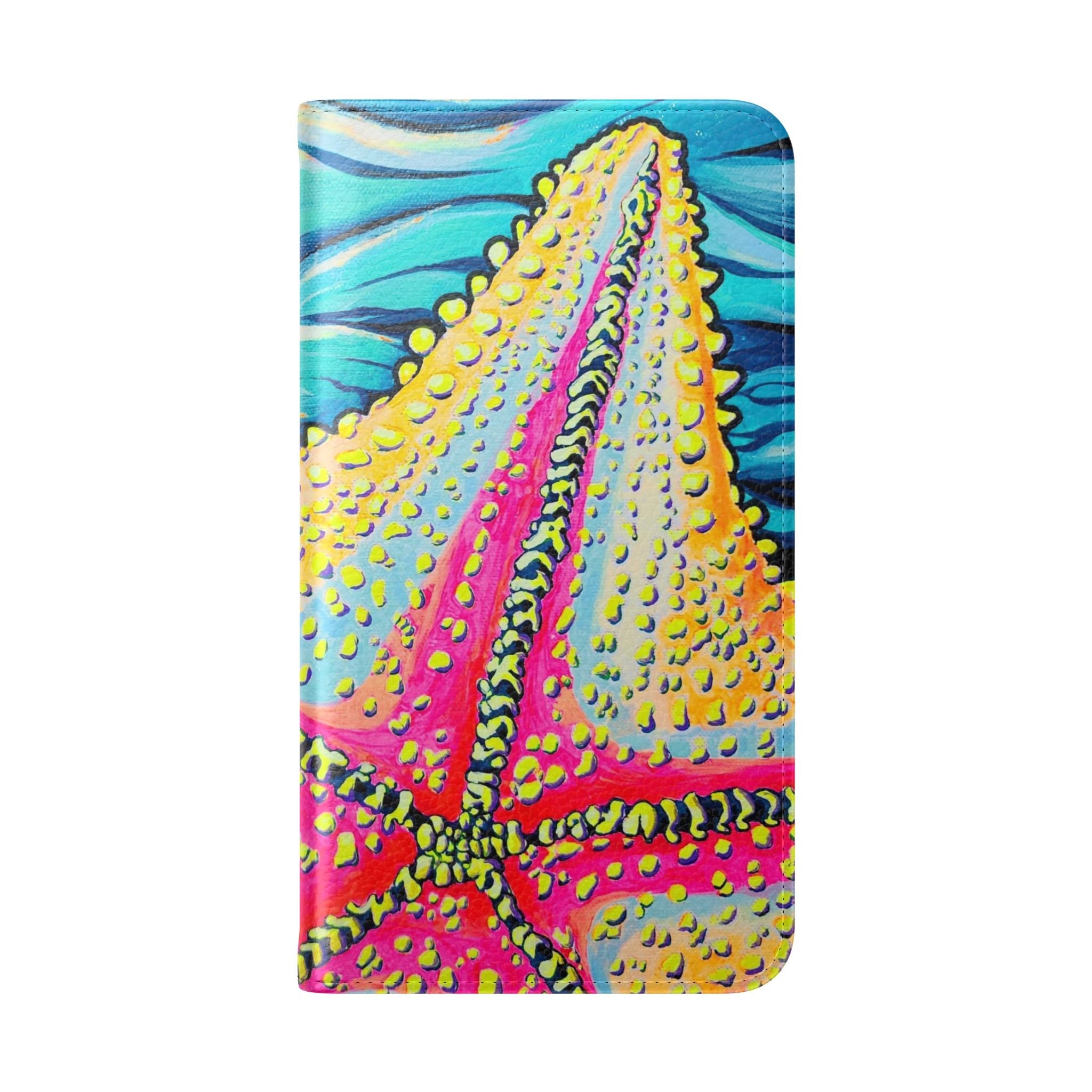 Starfish Beach Bocas Flip Phone Case – Wallet Cover with Card Slots