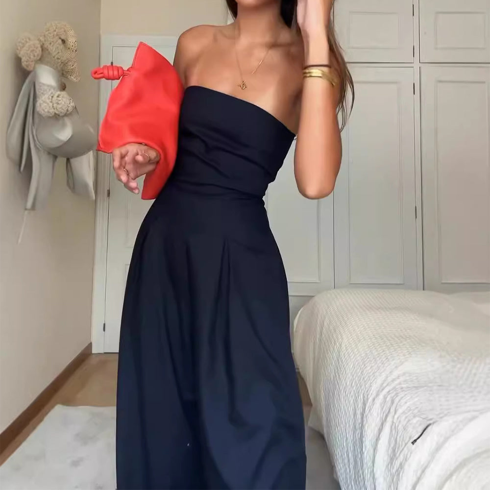 Tube Top Wide Leg Jumpsuit