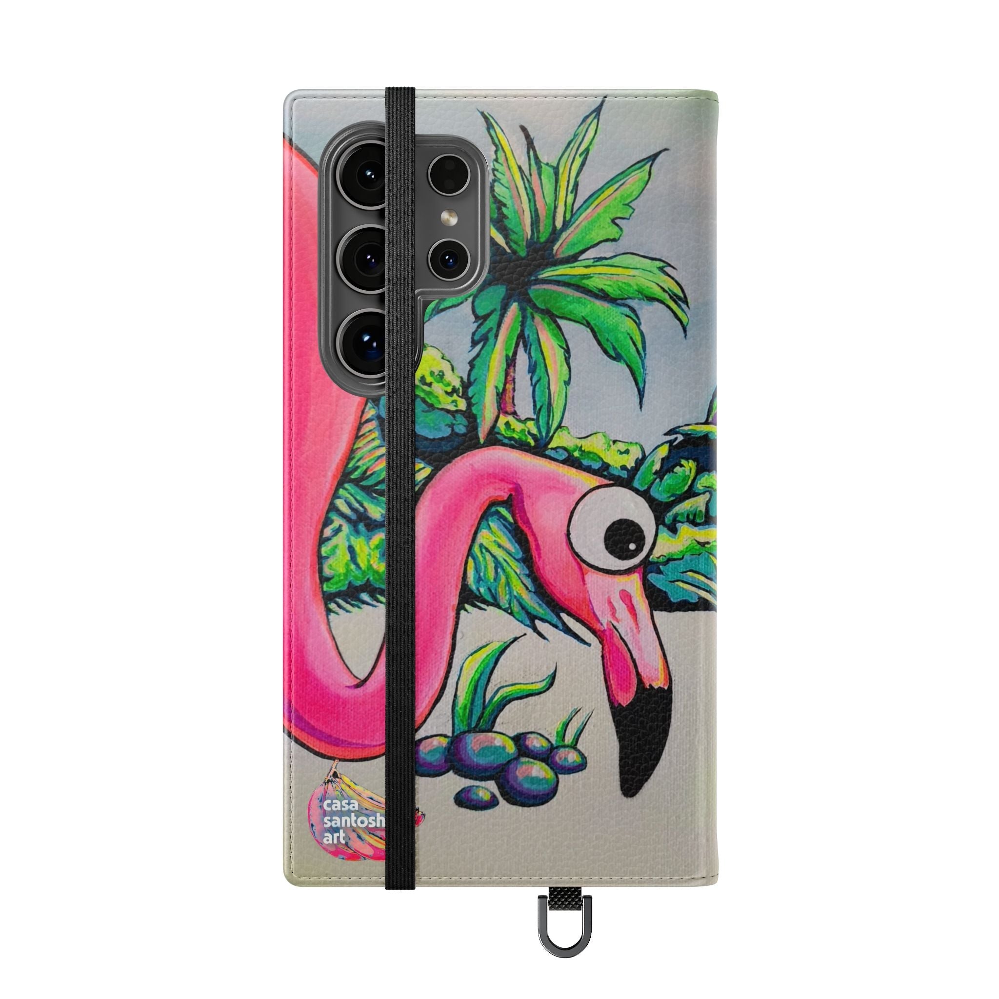 Cyclops Flamingo Family Flip Phone Case – Wallet Cover with Card Slots