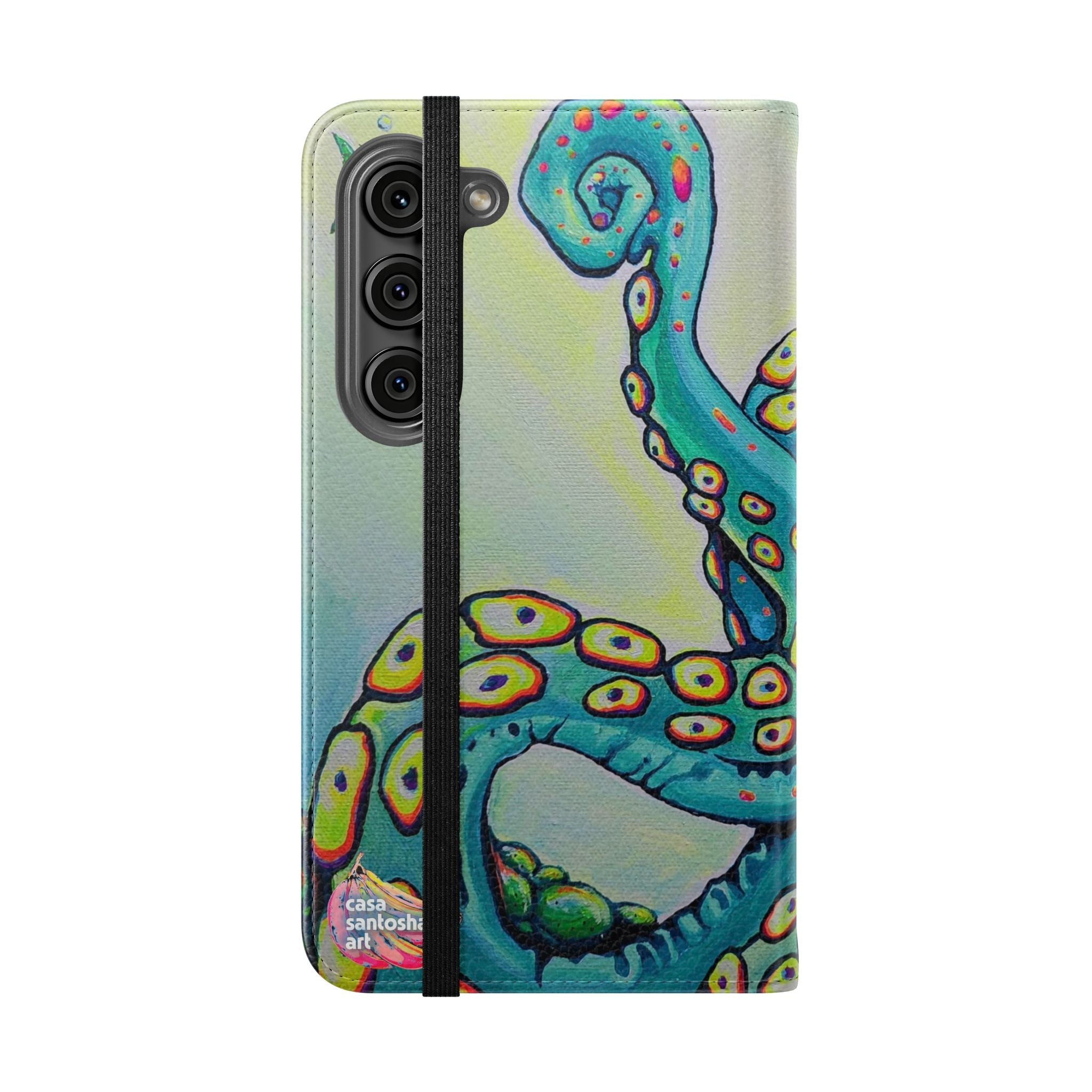 Cyclops Octopus Flip Phone Case – Wallet Cover with Card Slots